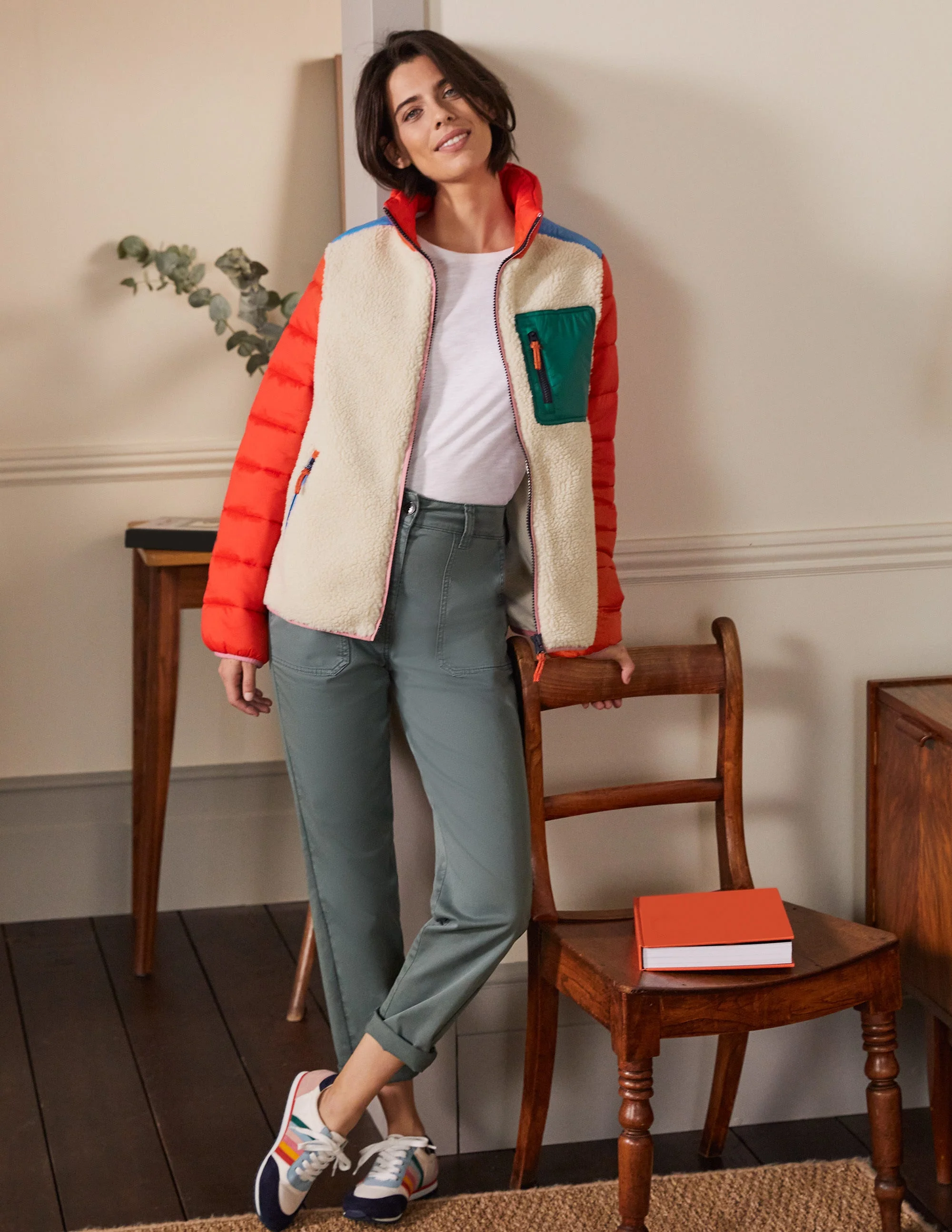 Borg Mix Puffer Jacket-Rope/Firecracker - Image 4