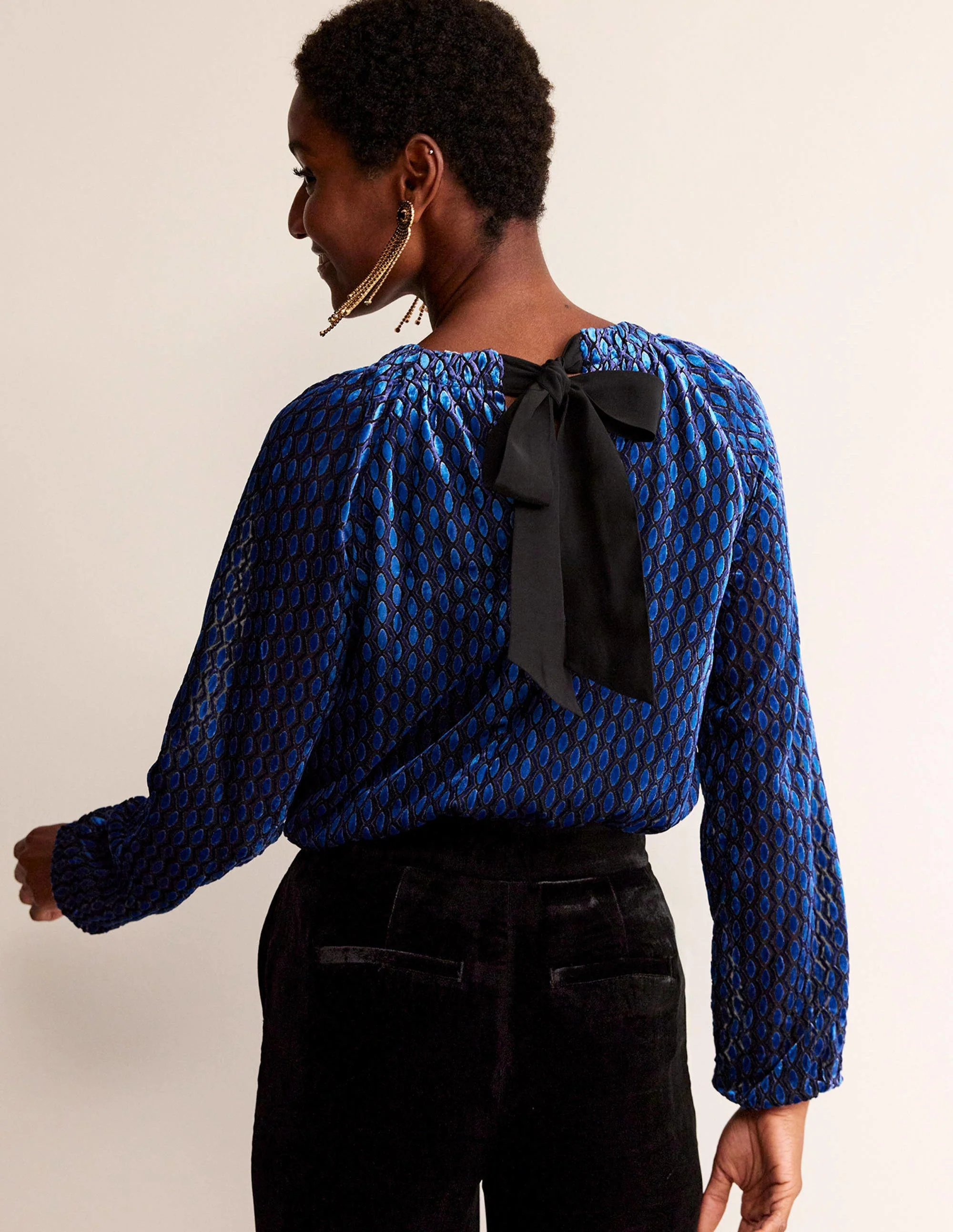 Bow-Back Top-Bright Cobalt, Geo Valley - Image 3