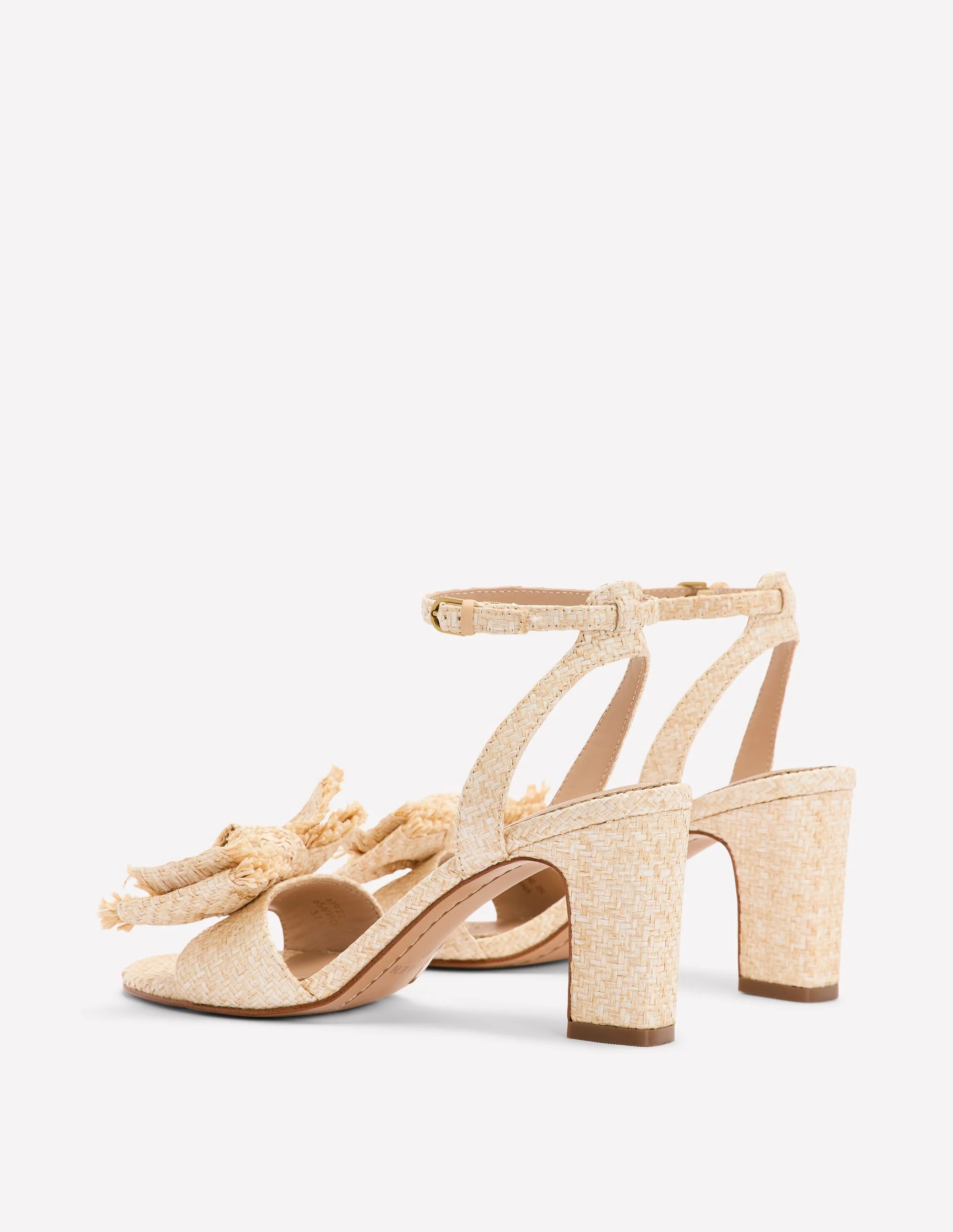 Bow Heeled Sandals-Natural - Image 5