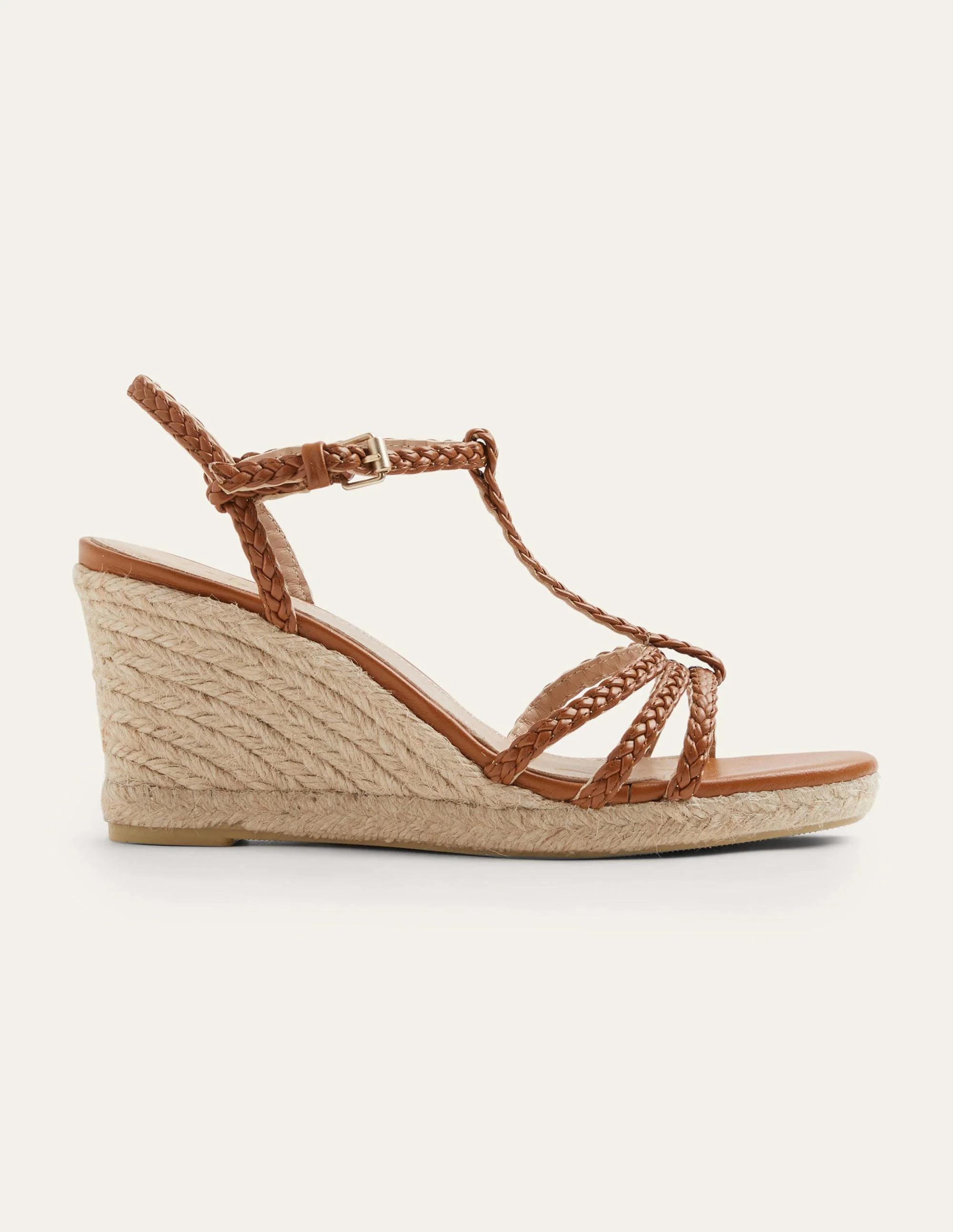 Braided Espadrille Wedges-Tan - Image 5