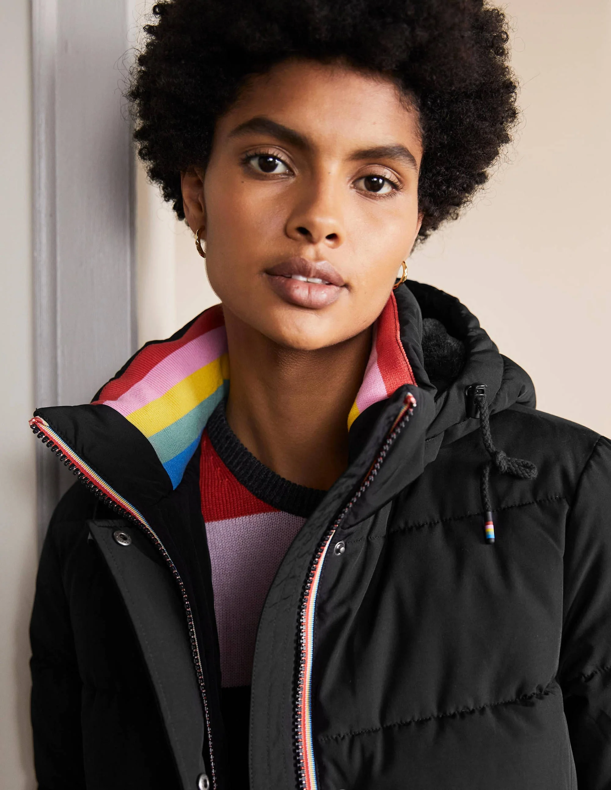 Brecon Puffer Coat-Black - Image 2