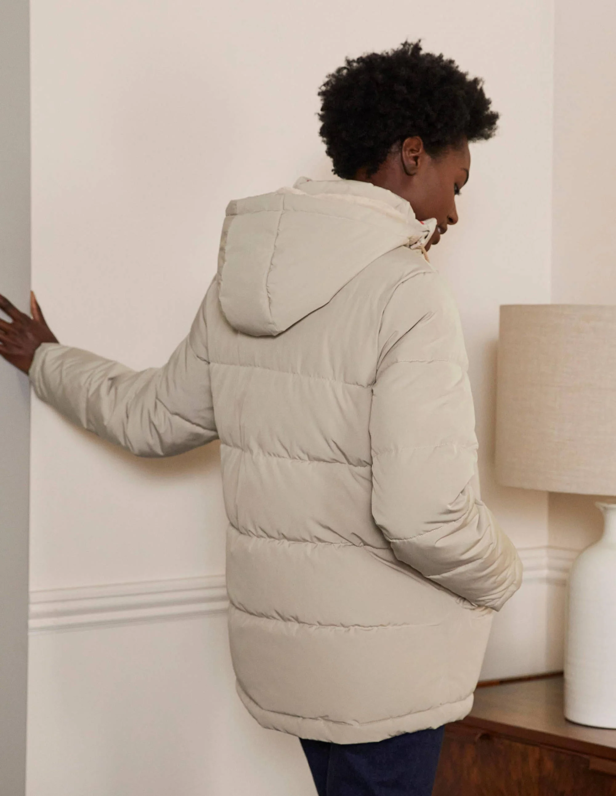 Brecon Puffer Coat-Linen - Image 3