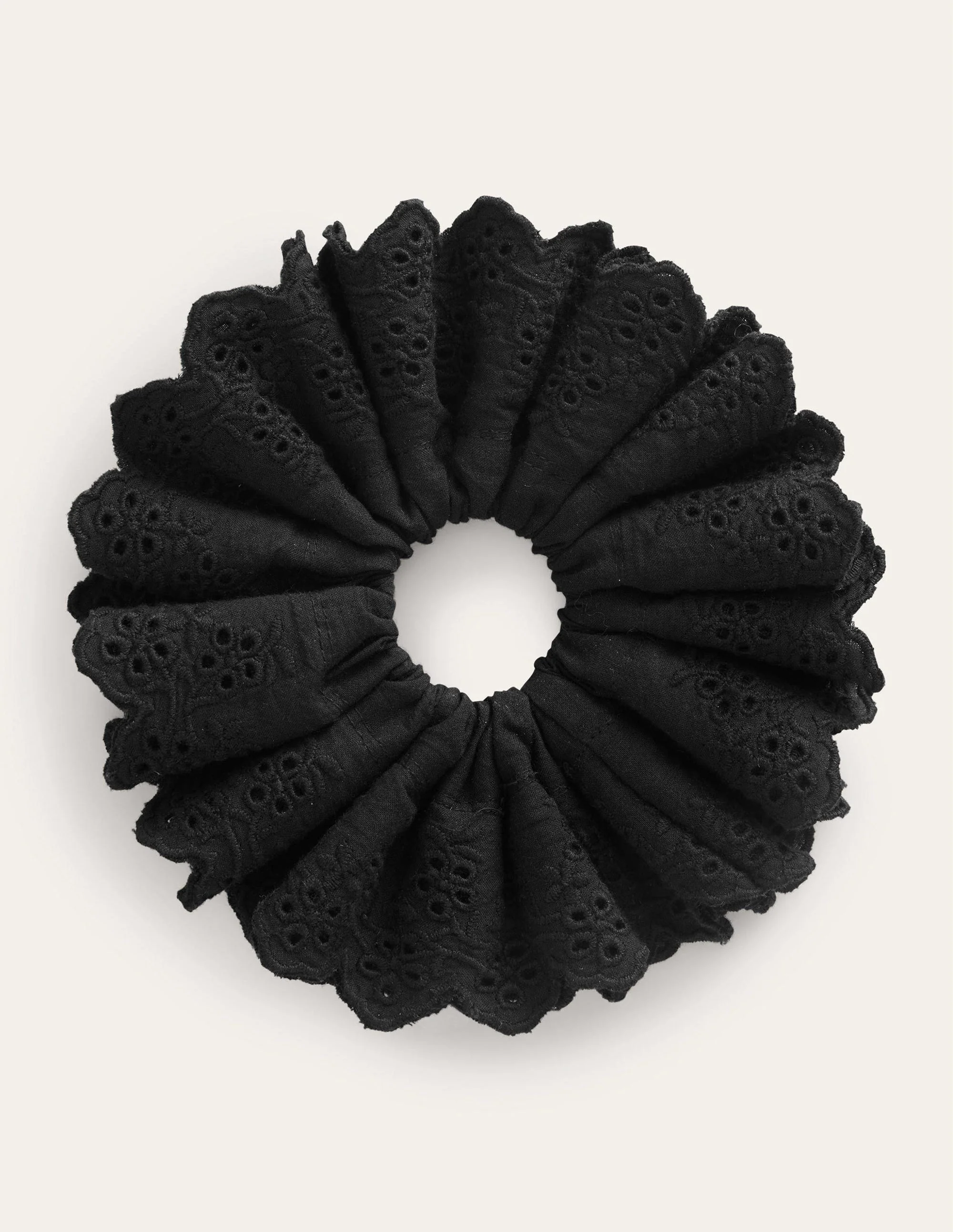 Broderie Scrunchie-Black - Image 2