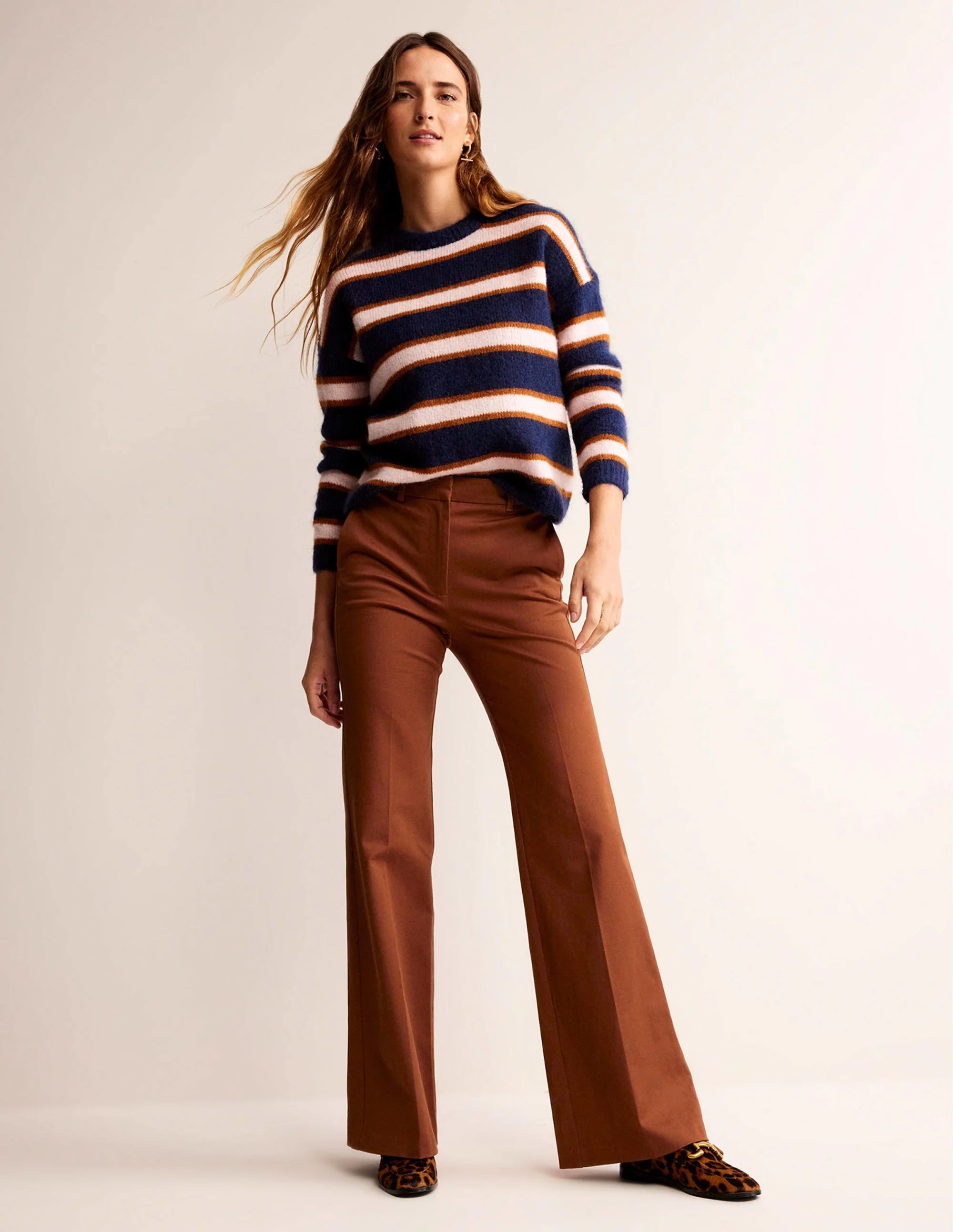 Brompton Bi-stretch Pants-Cognac