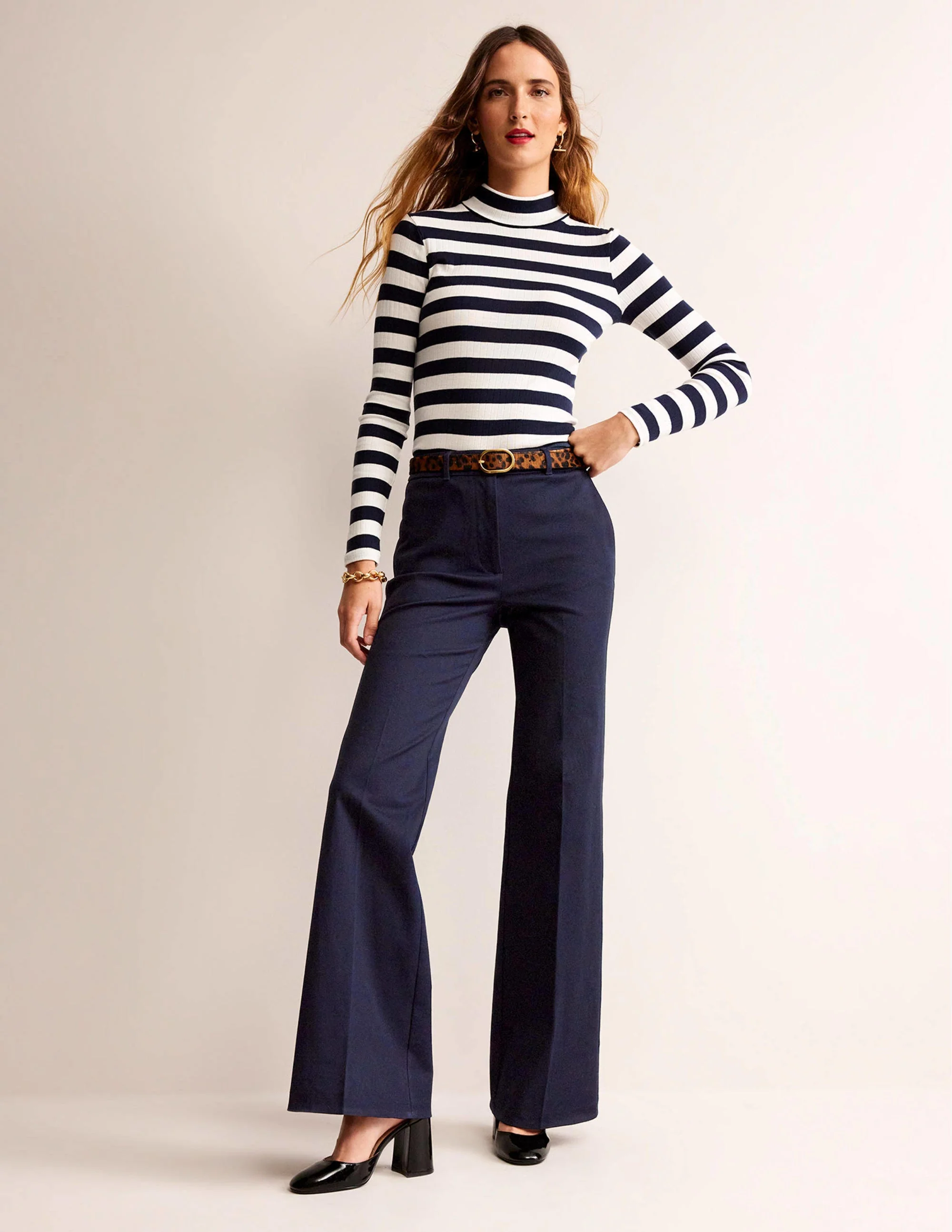 Brompton Bi-stretch Pants-Navy