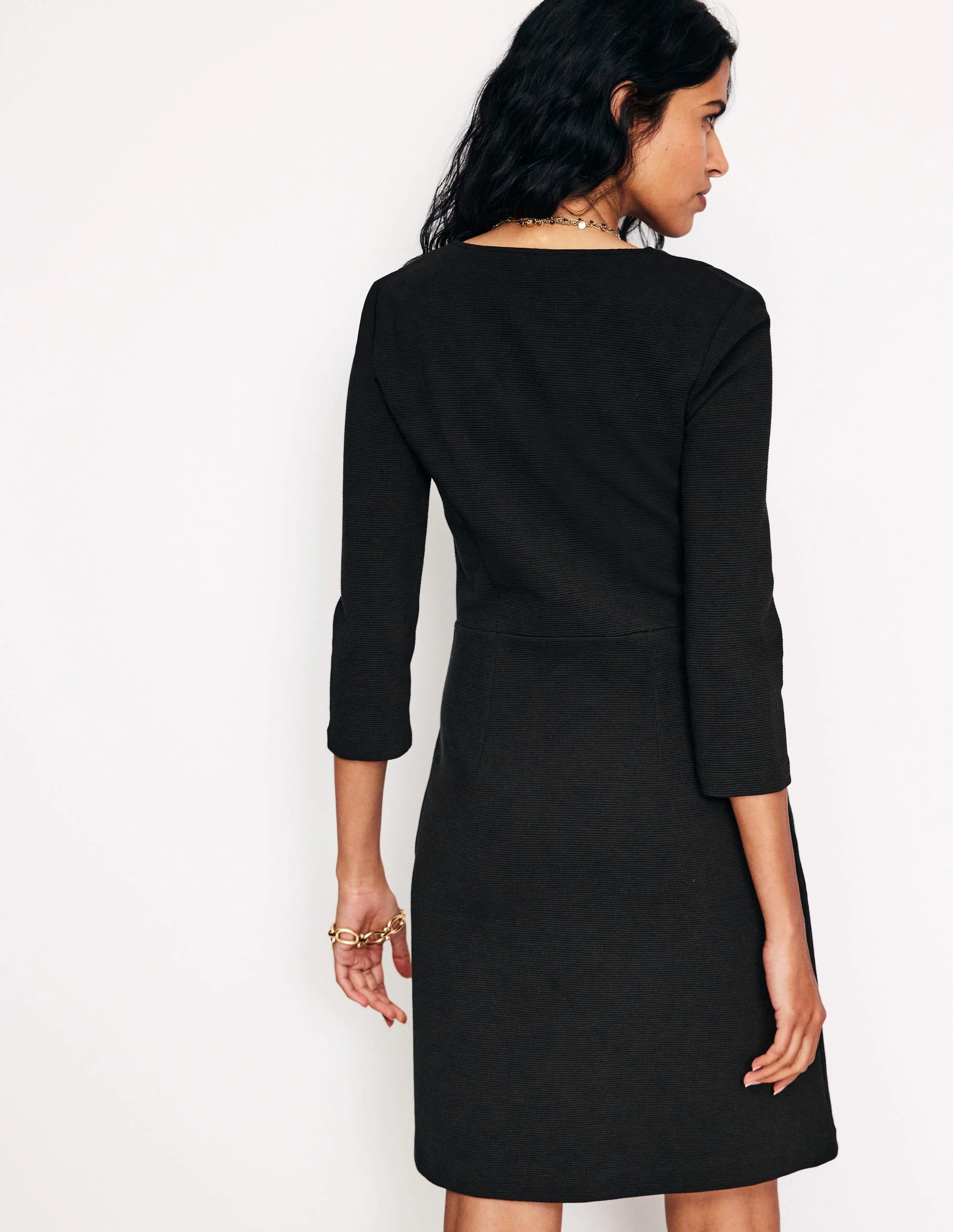 Bronte Ottoman Dress-Black - Image 3