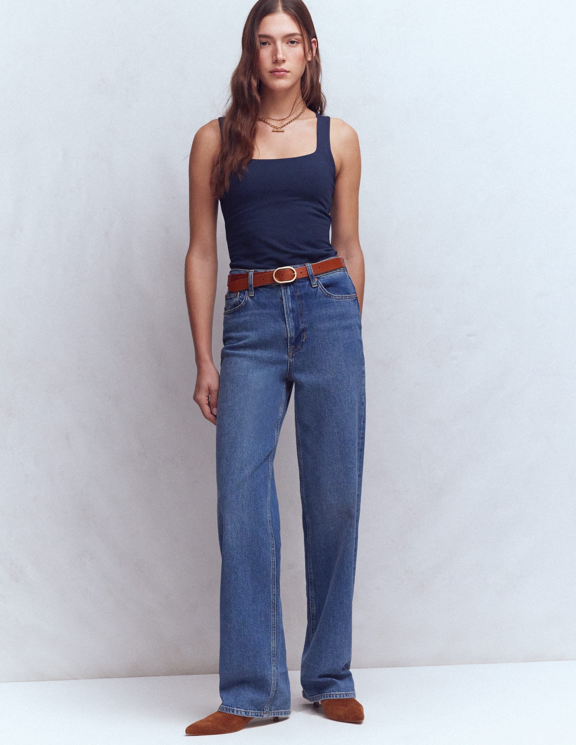 Brooke Double Layer Tank-Navy - Image 4