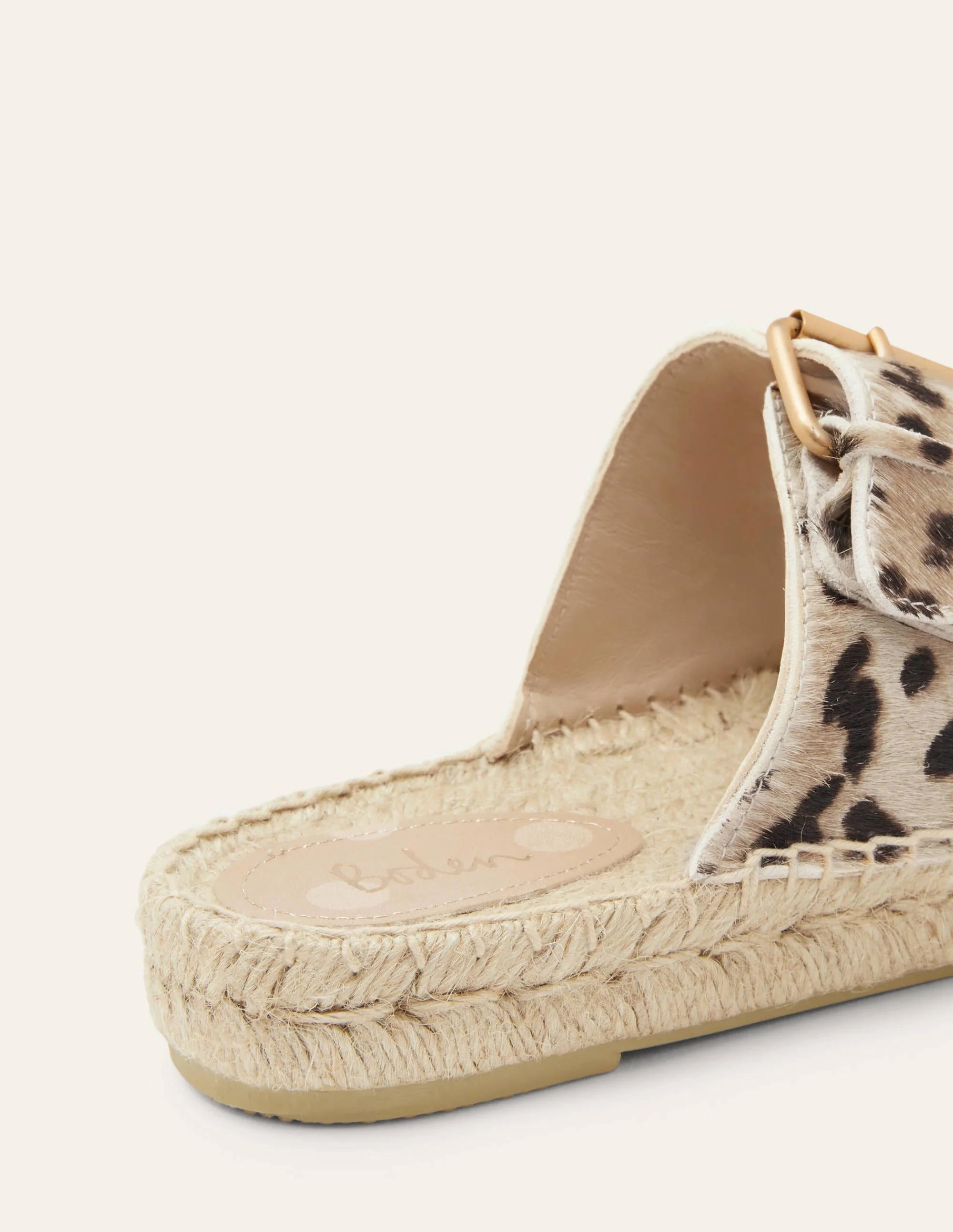 Buckle Espadrille Sandals-Neutral Leopard - Image 3
