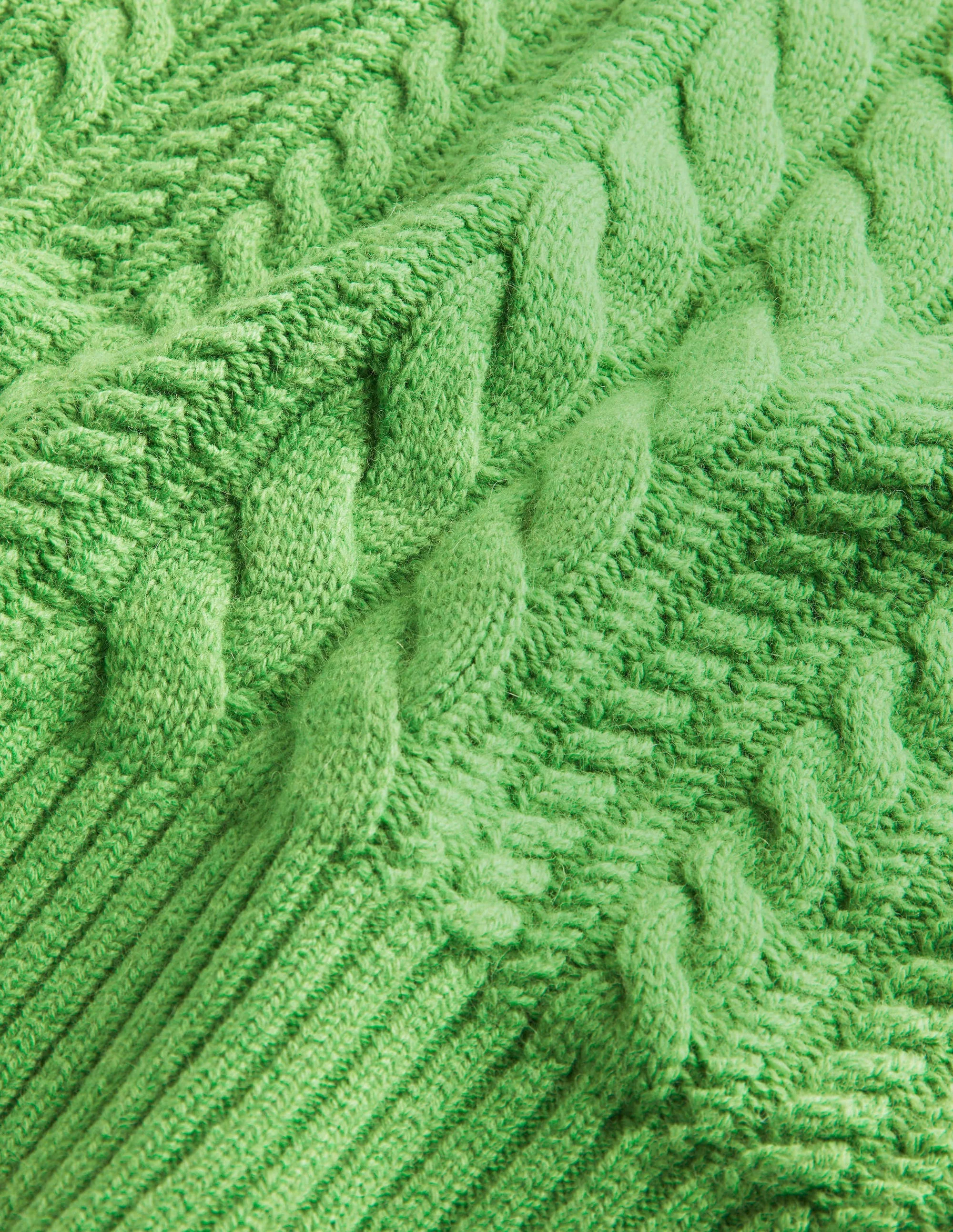 Cable Knit Sweater-Iguana Green - Image 7