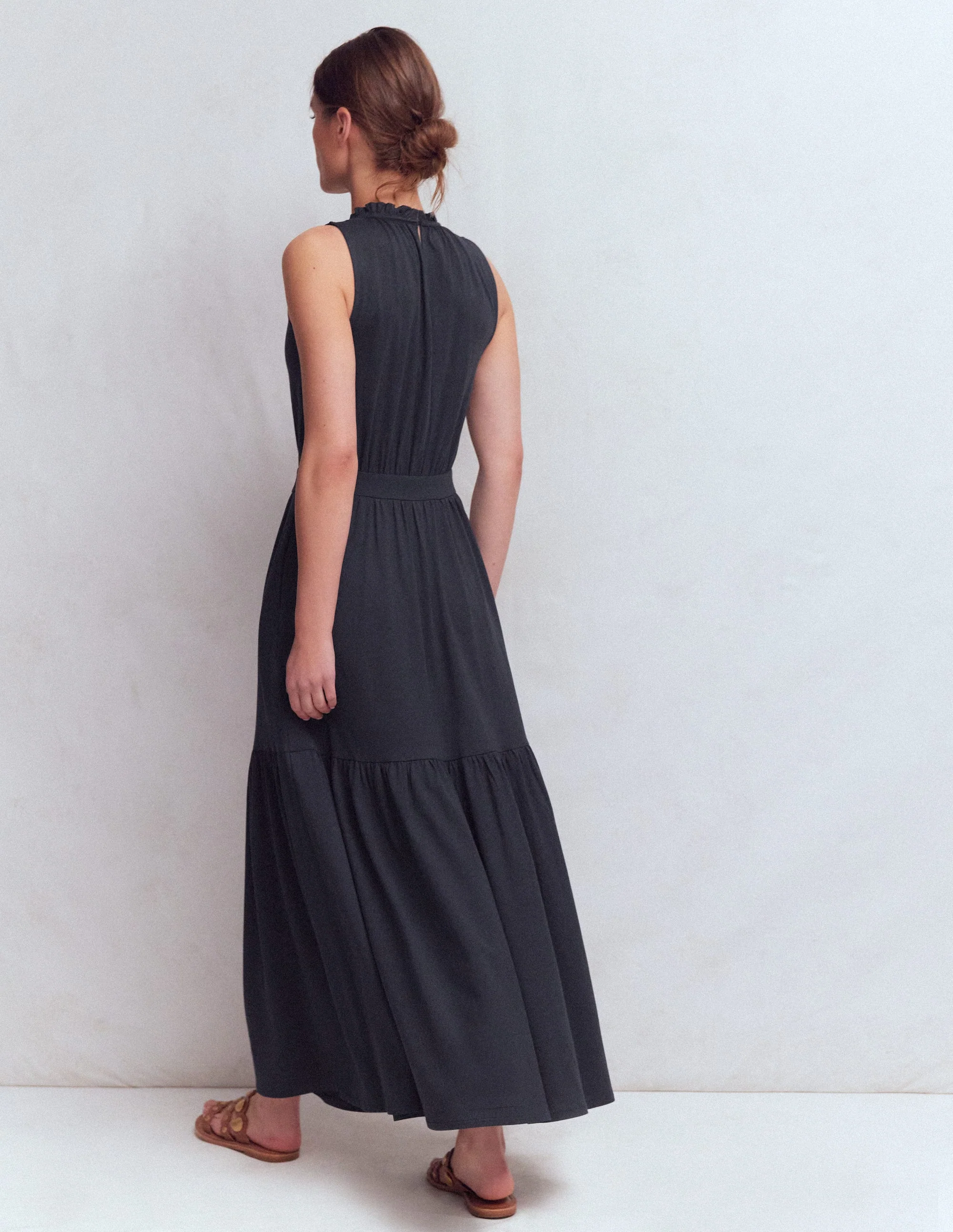 Camalie Jersey Maxi Dress-Navy - Image 4