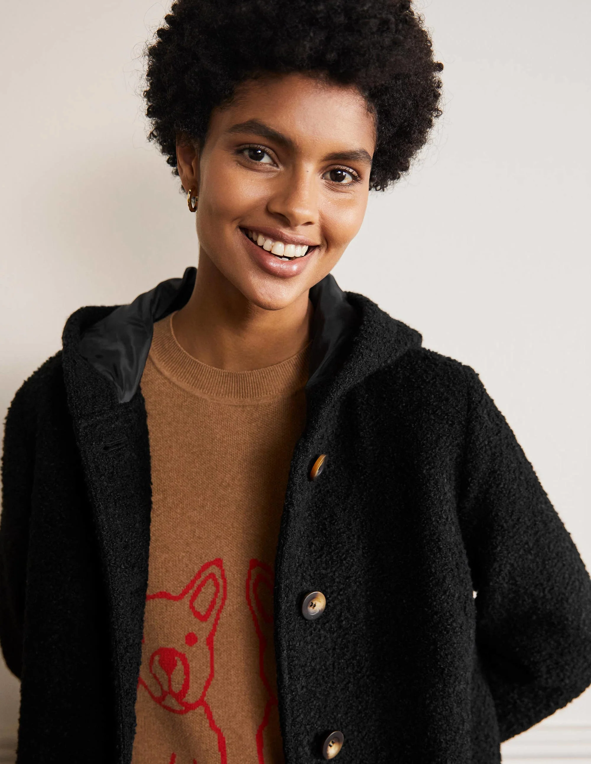 Cambridge Textured Coat-Black - Image 2