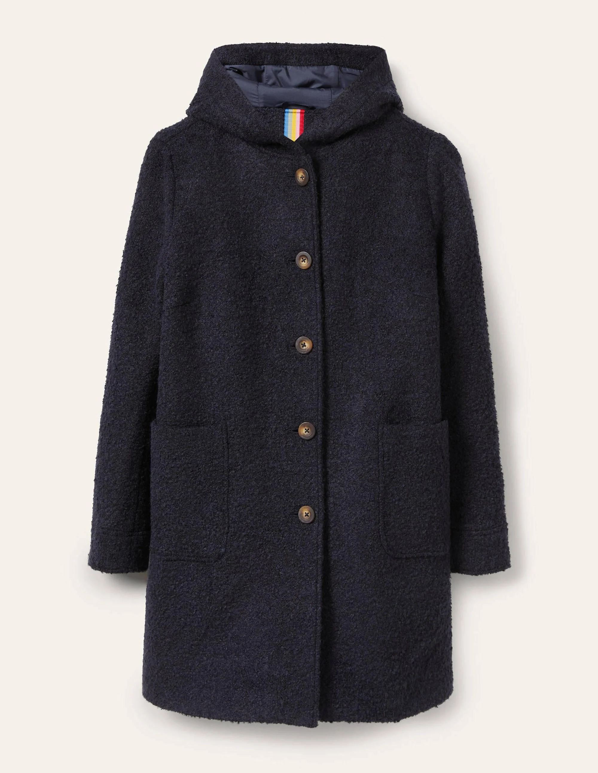 Cambridge Textured Coat-Navy - Image 5