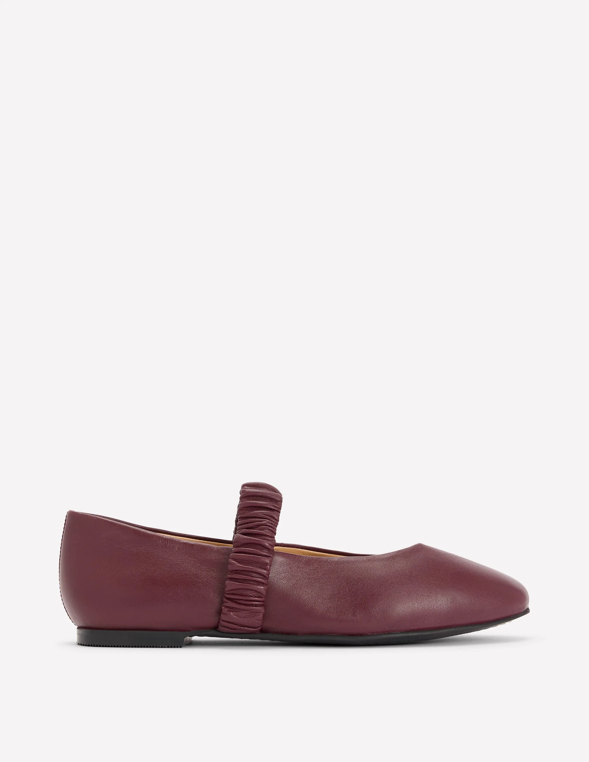 Camilla Ruched Ballet Flats-Oxblood - Image 2