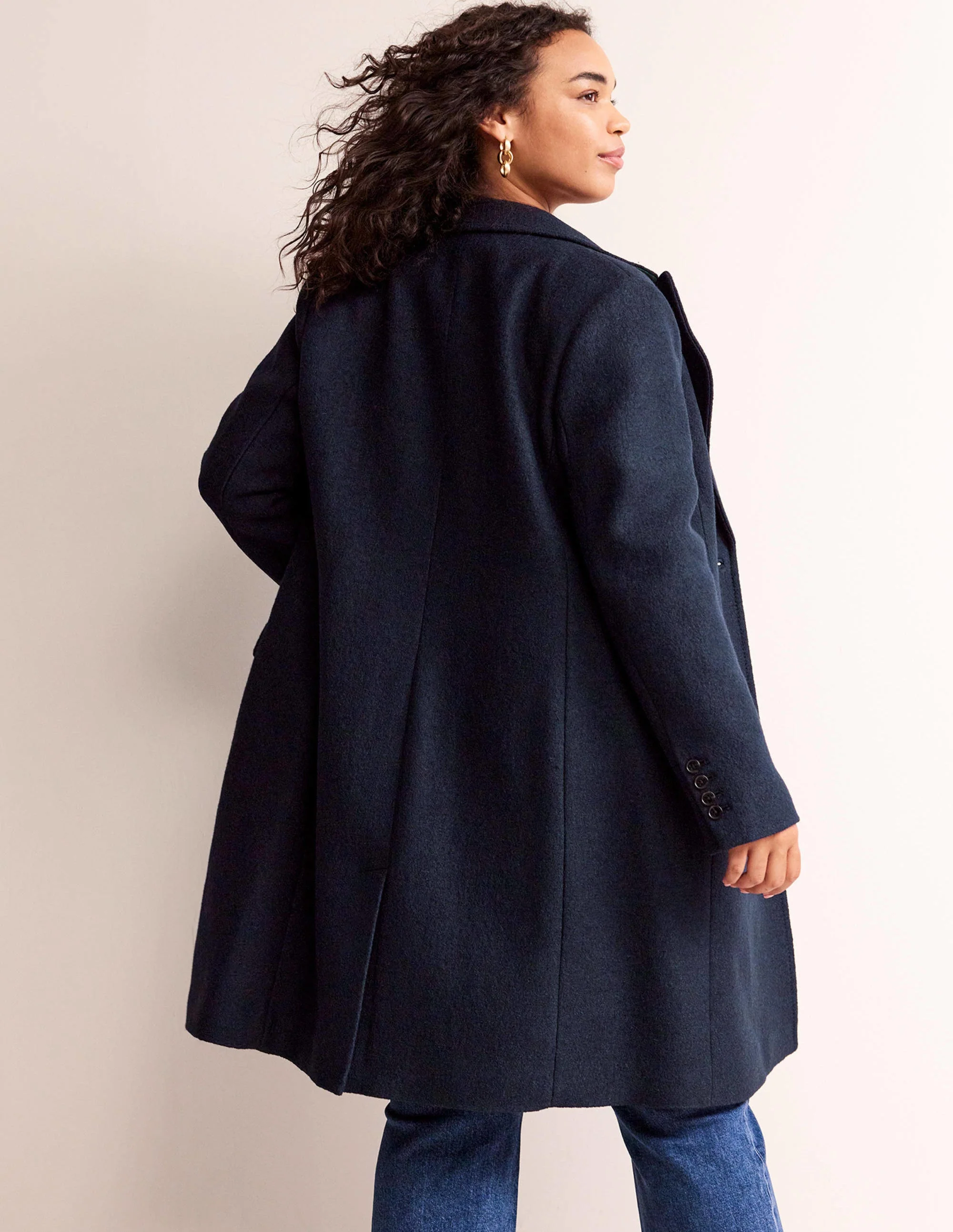 Canterbury Textured Coat-Navy - Image 7