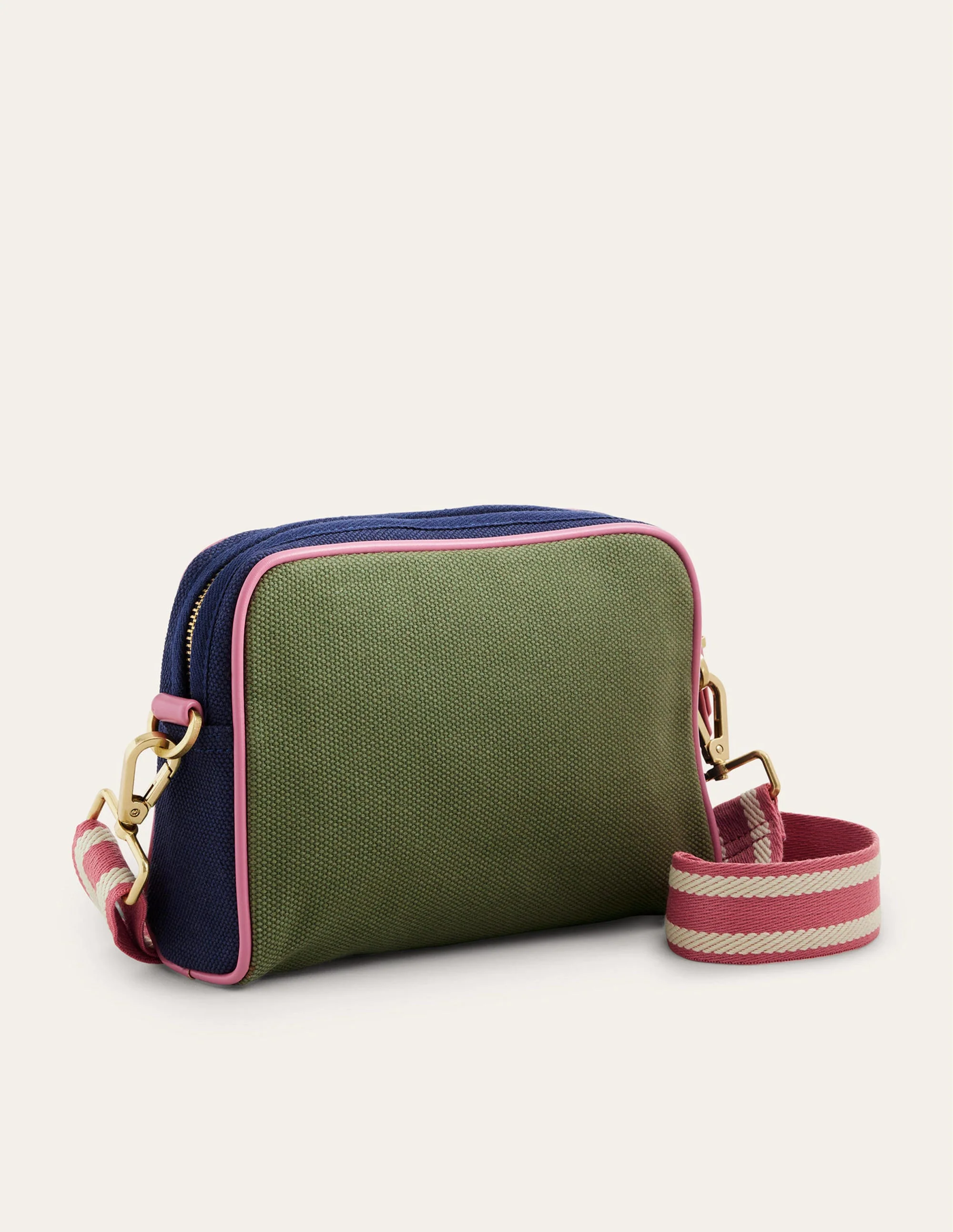 Canvas Cross-Body Bag-Colourblock - Image 2