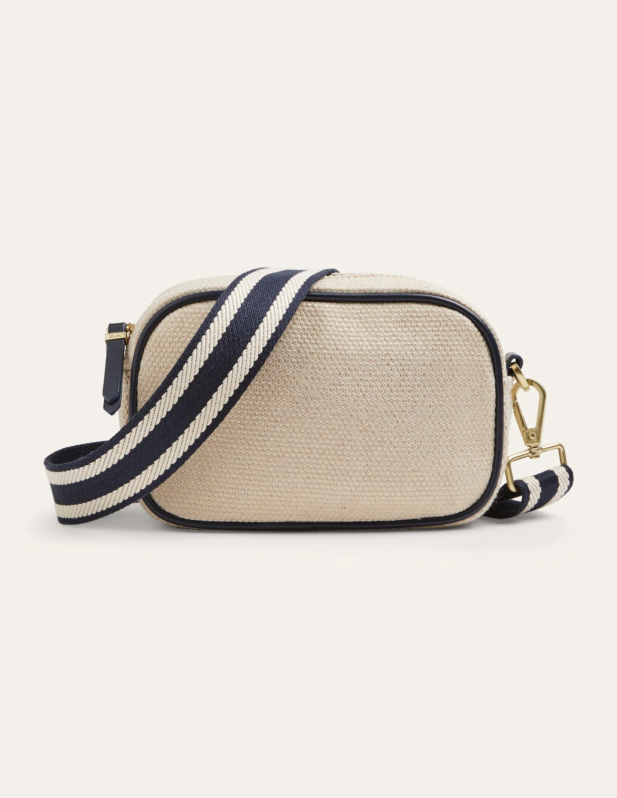 Canvas Crossbody Bag-Gold Metallic - Image 5