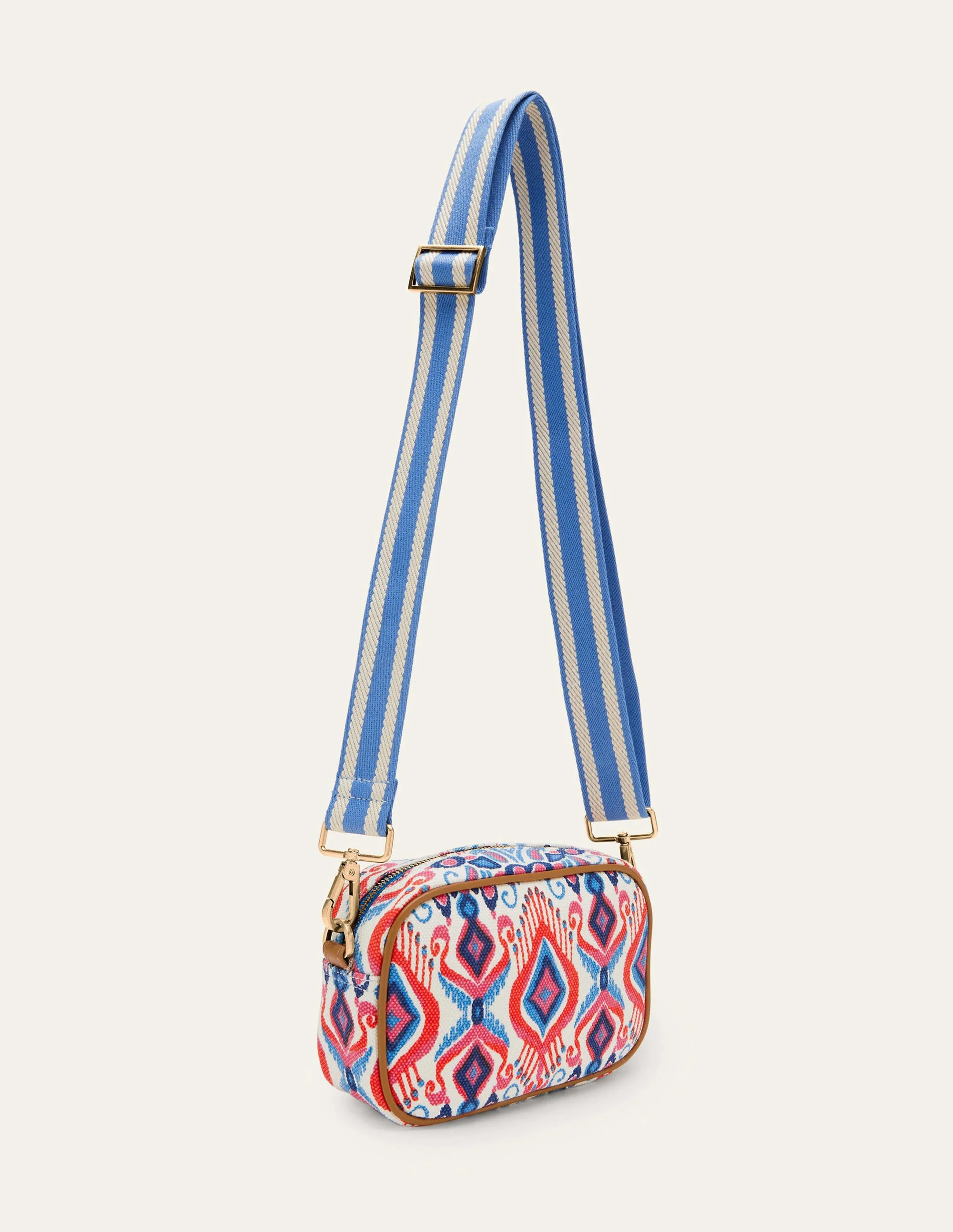 Canvas Crossbody Bag-Multi, Ikat Paradise - Image 3