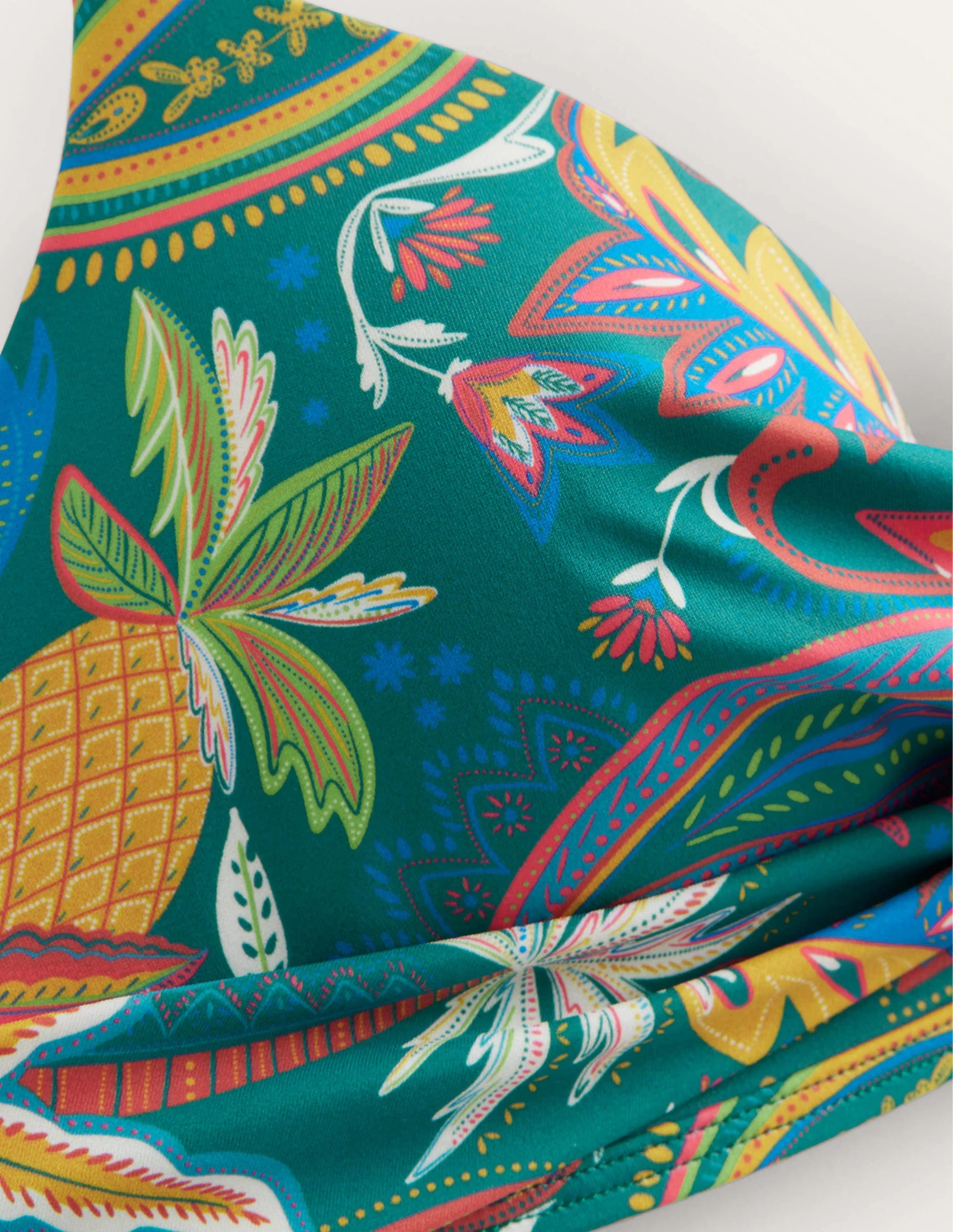 Capri Cup-size Bikini Top-Emerald, Paradise Paisley - Image 5