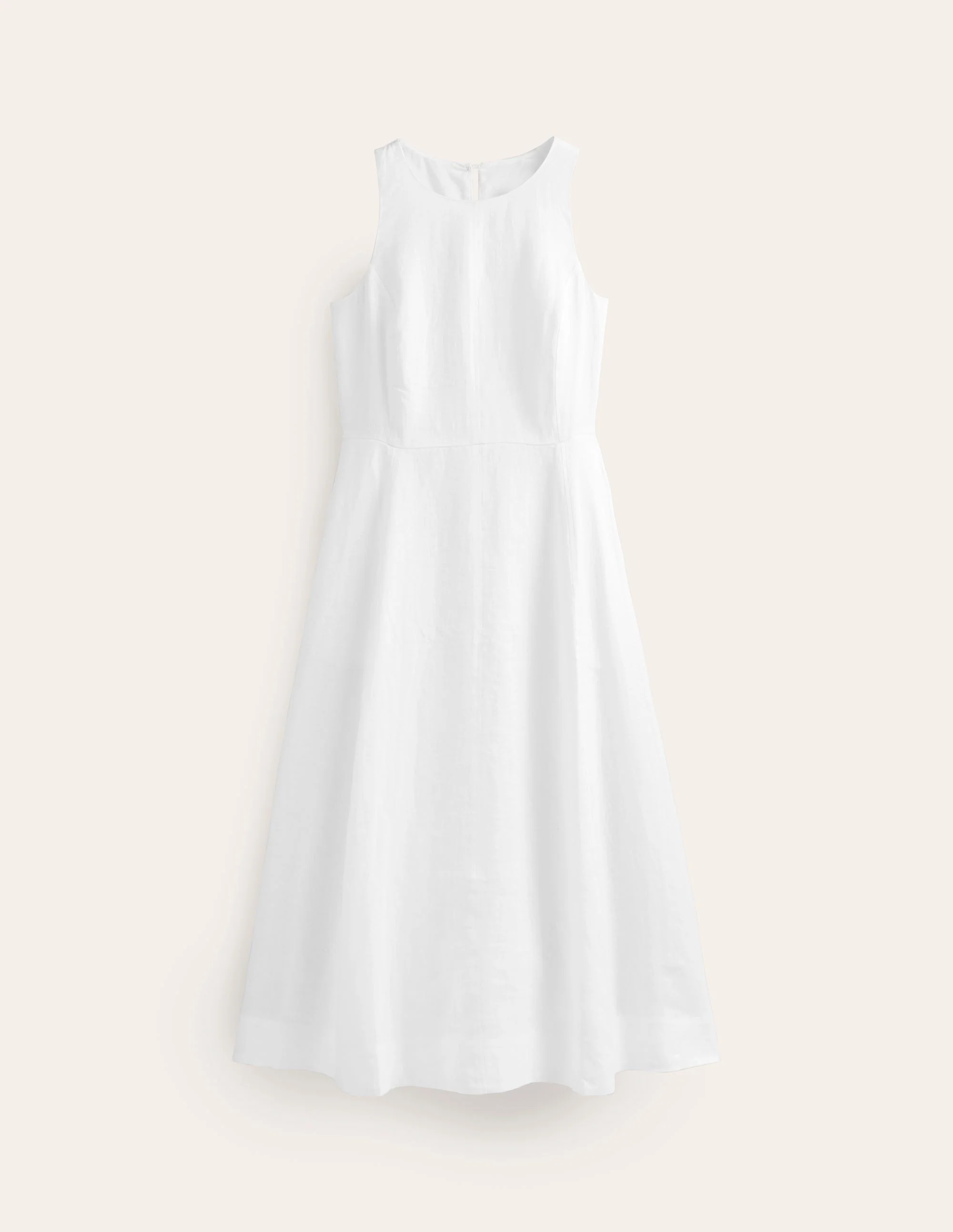 Carla Linen Midi Dress-White - Image 5