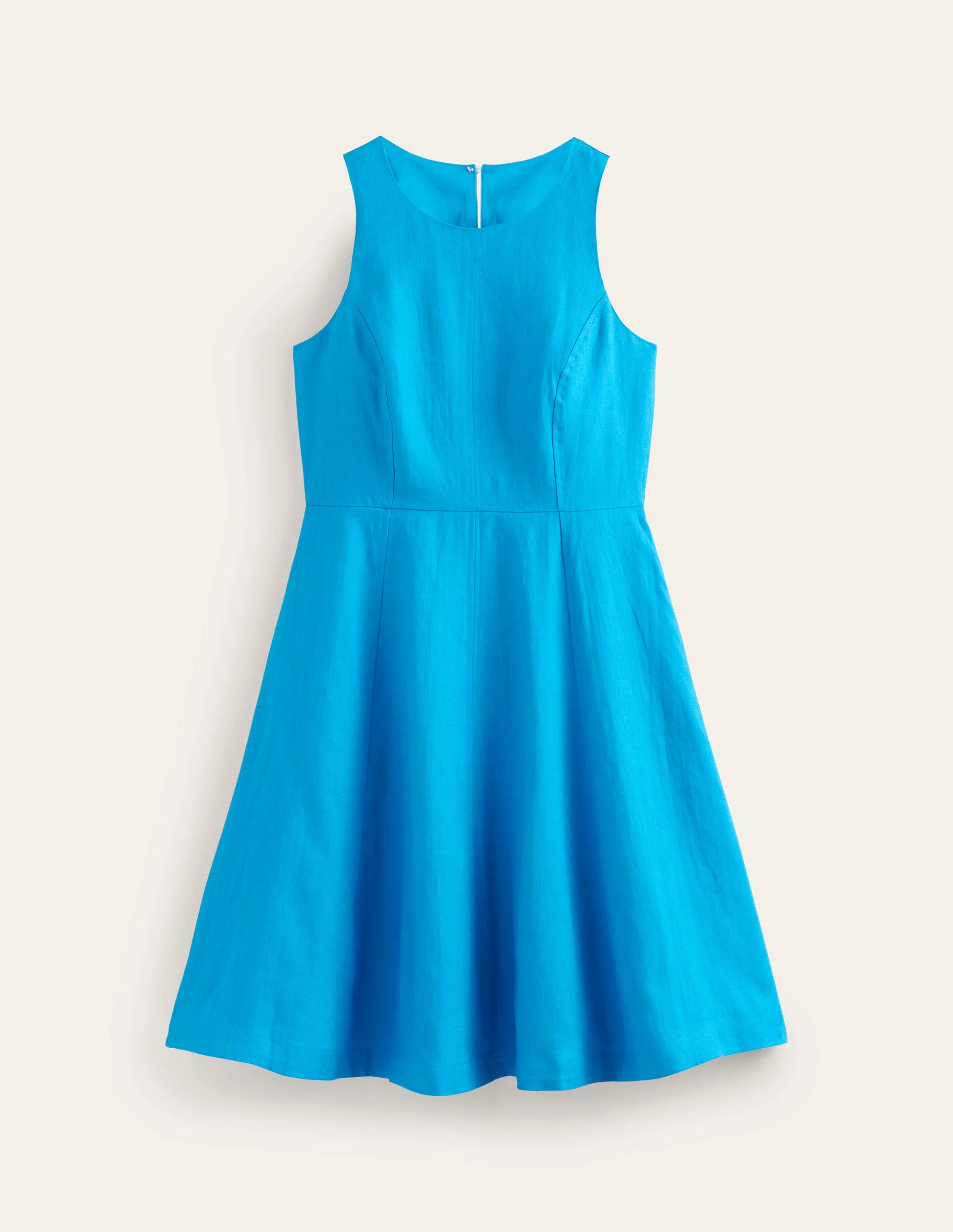 Carla Linen Short Dress-Brilliant Blue - Image 6