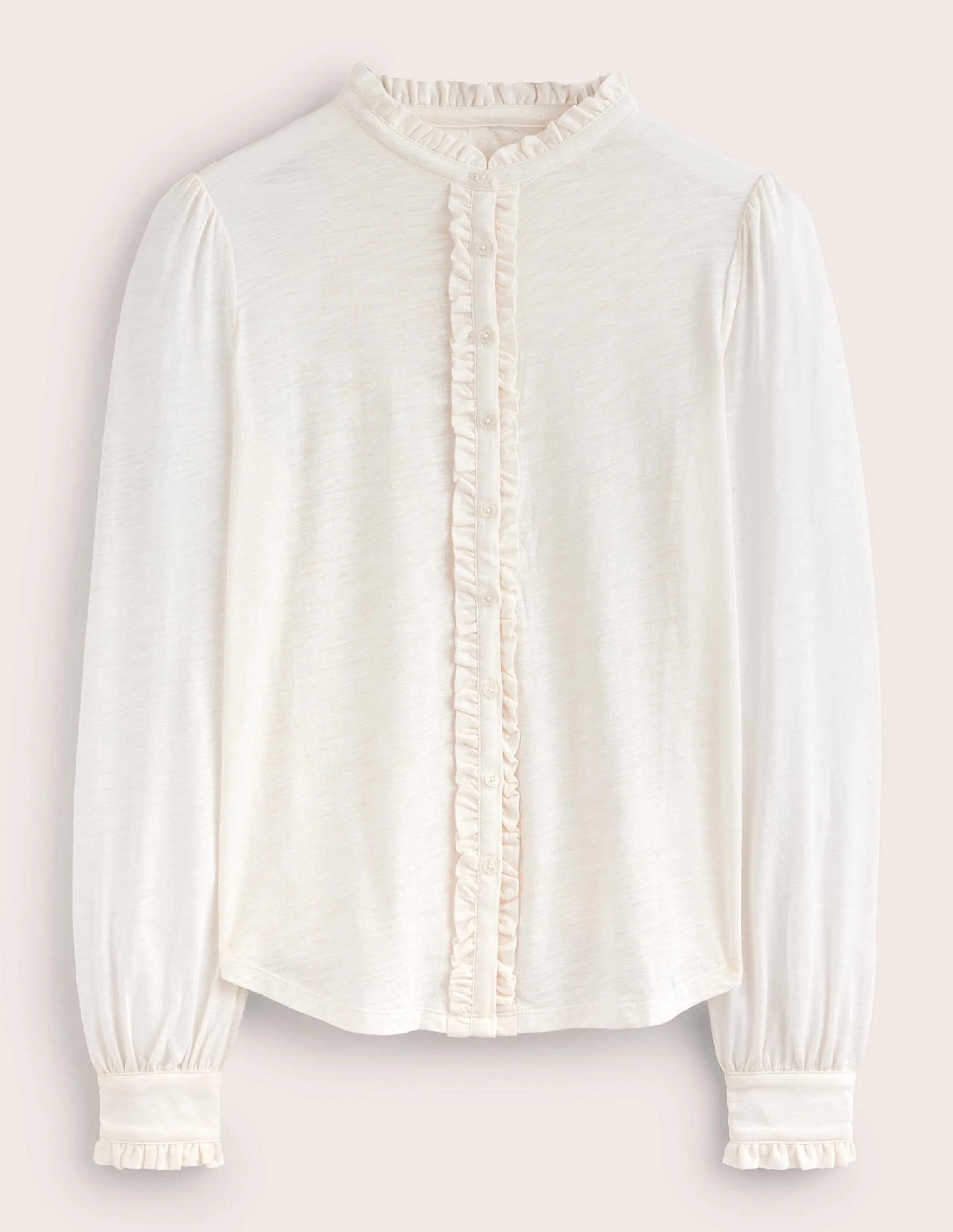 Caroline Jersey Shirt-Ivory - Image 5
