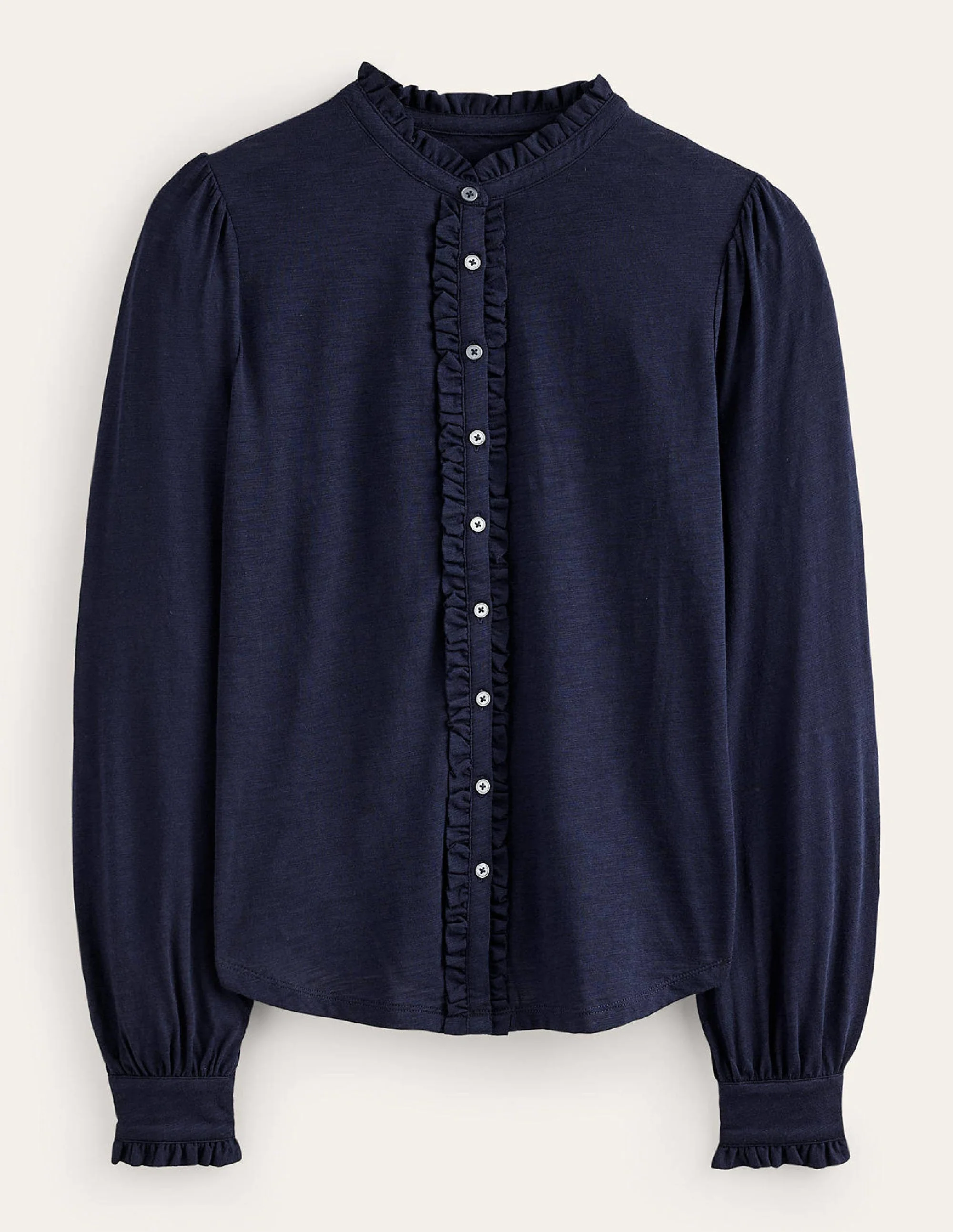 Caroline Jersey Shirt-Navy - Image 8