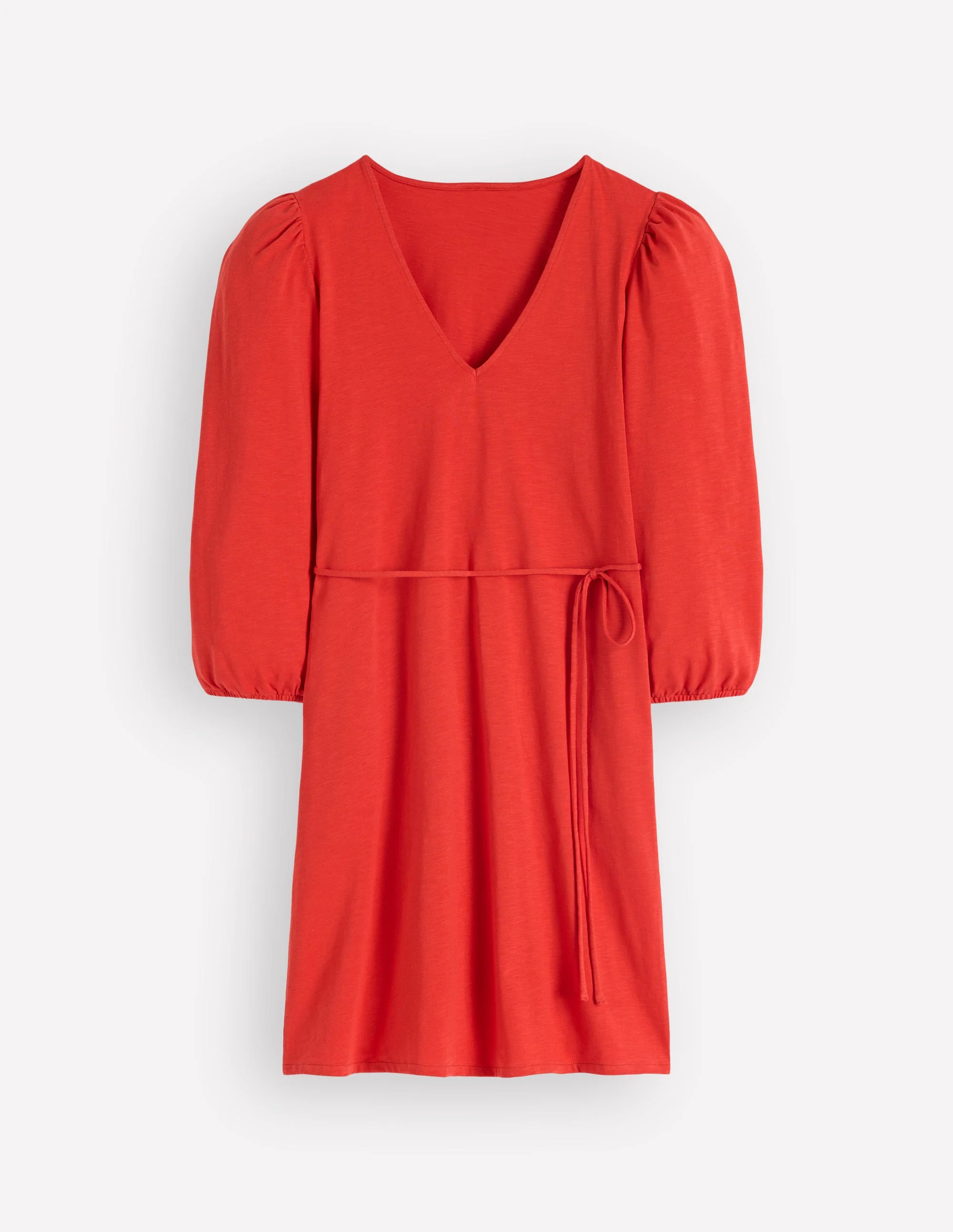 Cary V-Neck Short Dress-Blood Orange - Image 5