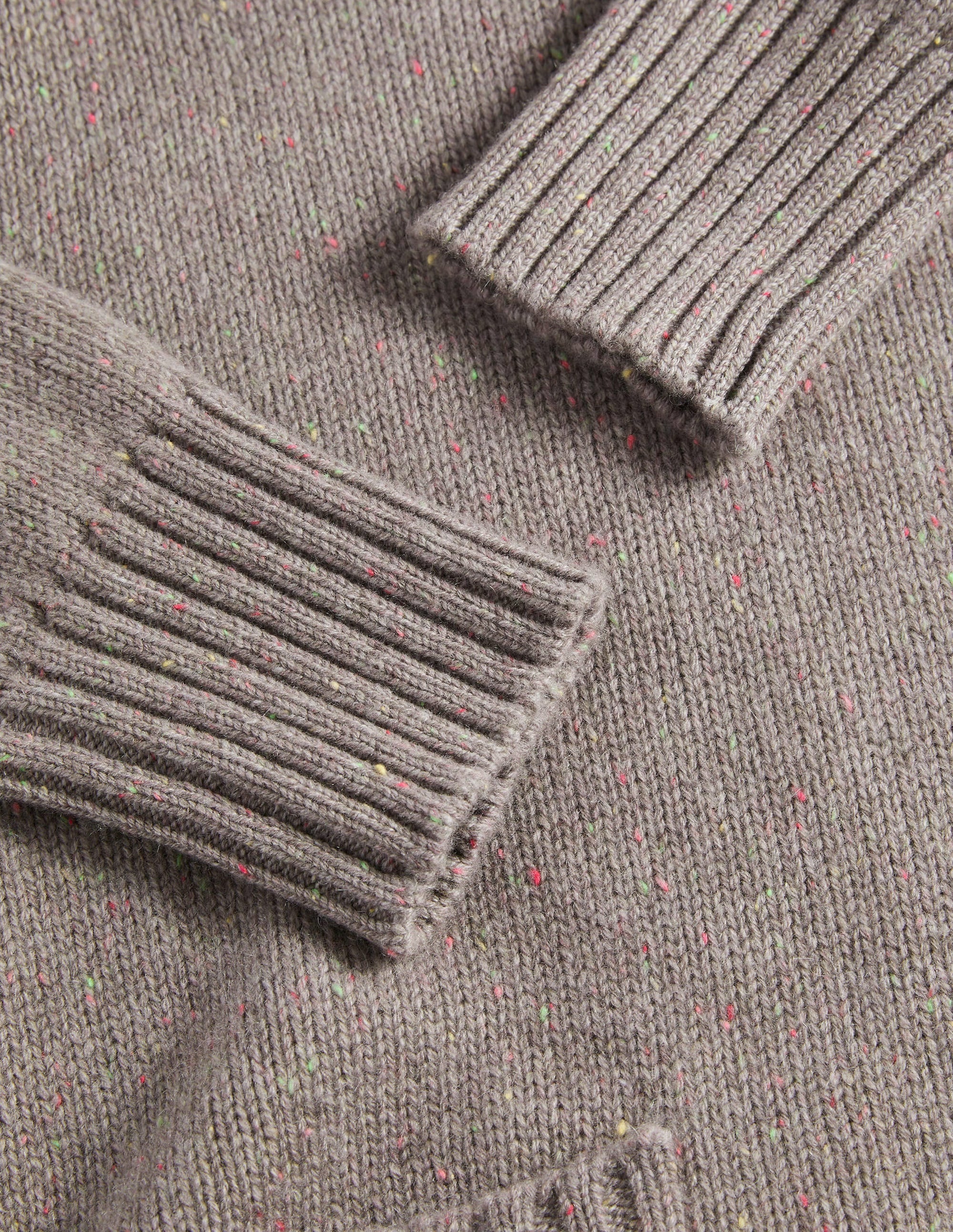 Cashmere High Neck Sweater-Grey, Multi Nep - Image 7