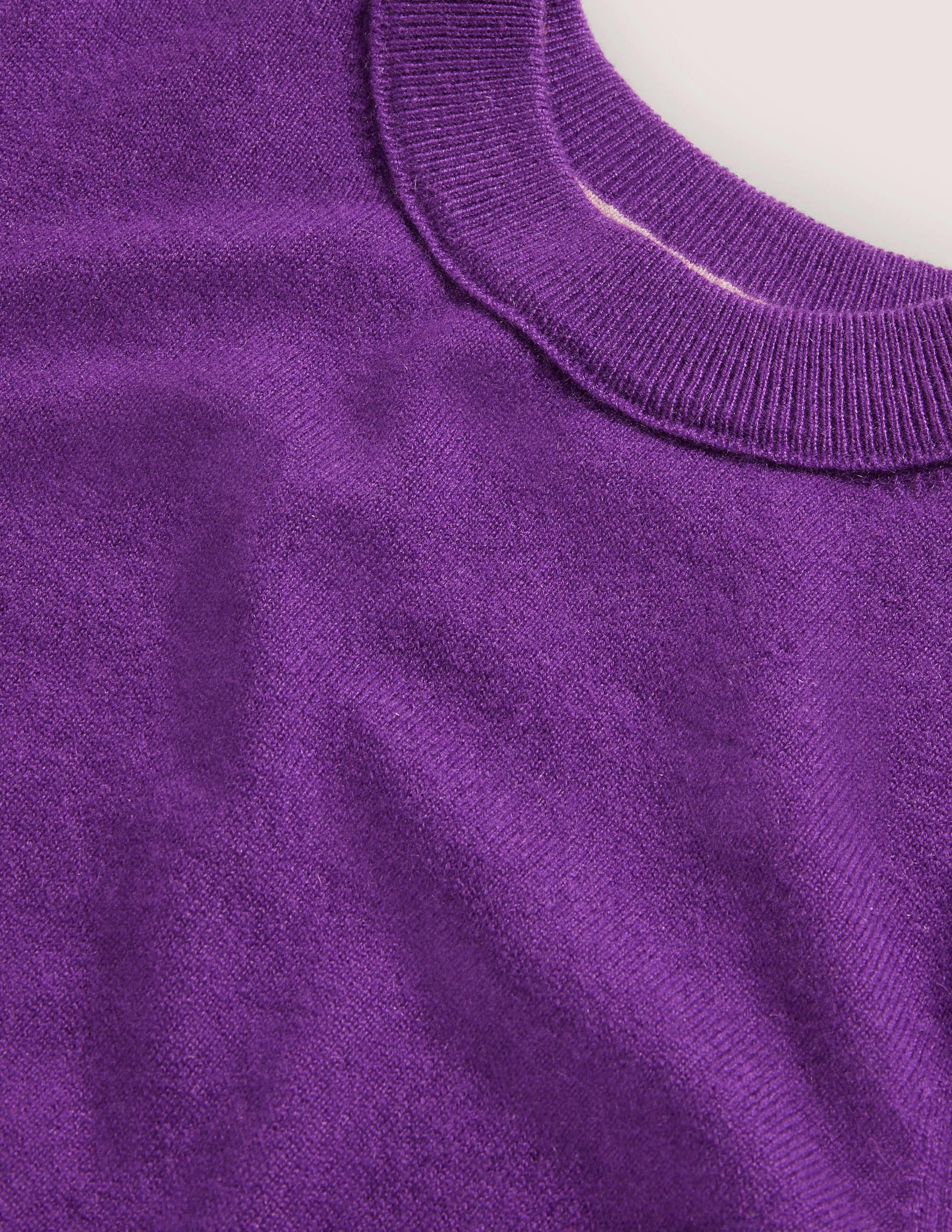 Cashmere Puff Shoulder Sweater-Imperial Purple - Image 8
