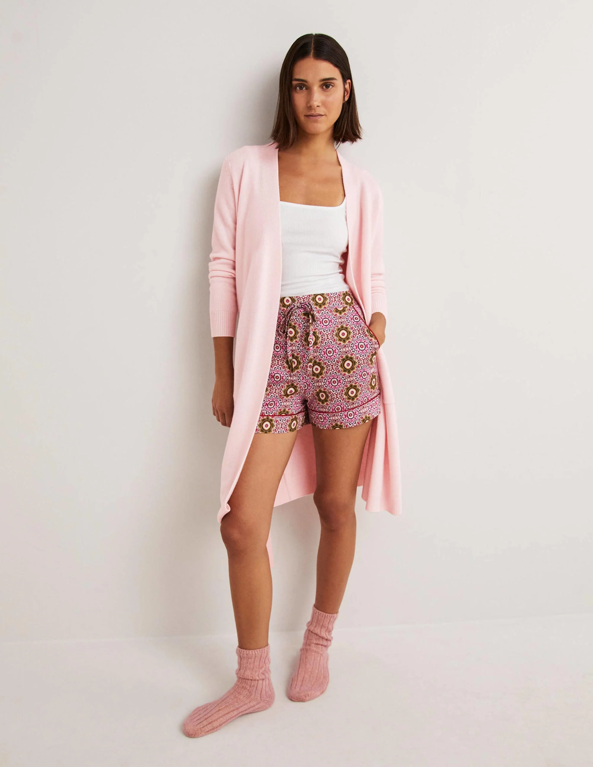 Cashmere Robe-Boto Pink
