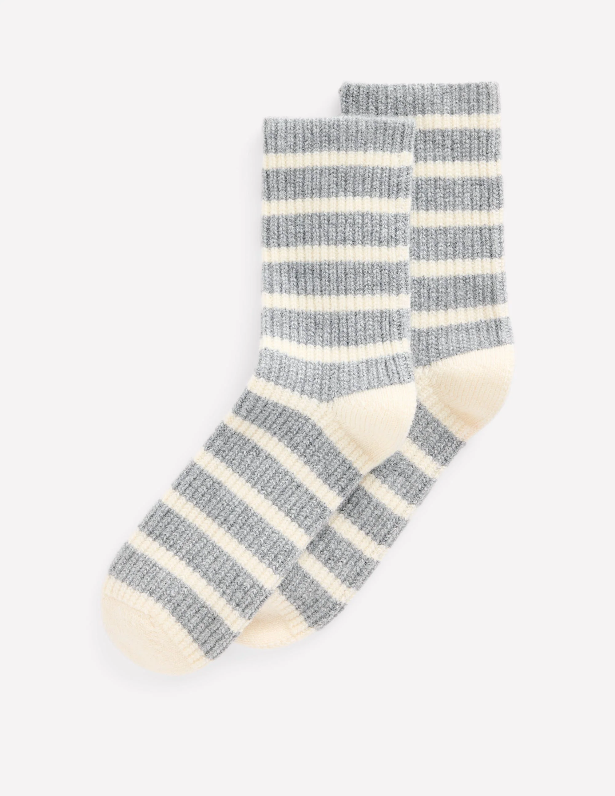 Cashmere Socks-Grey and Ivory - Image 2