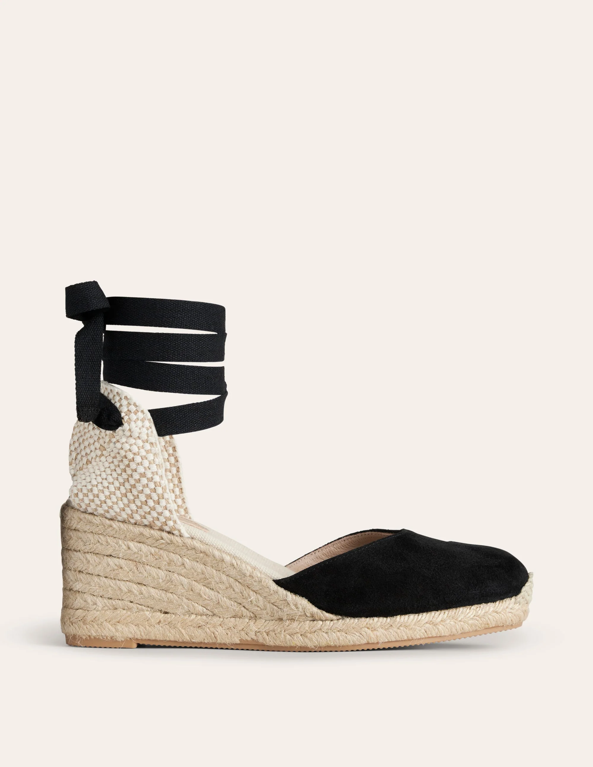 Cassie Espadrille Wedge-Black - Image 2