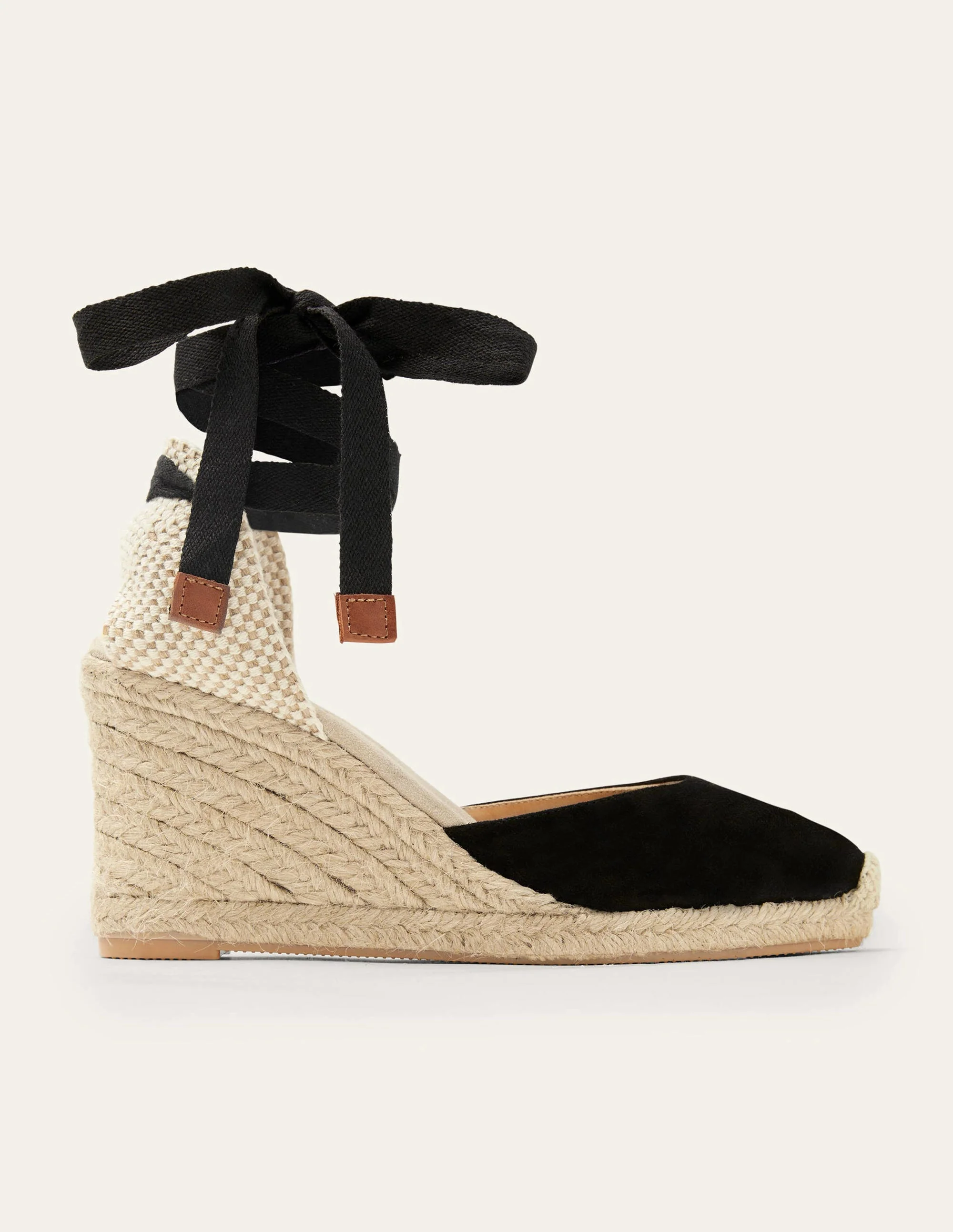 Cassie High Espadrille Wedges-Black - Image 2