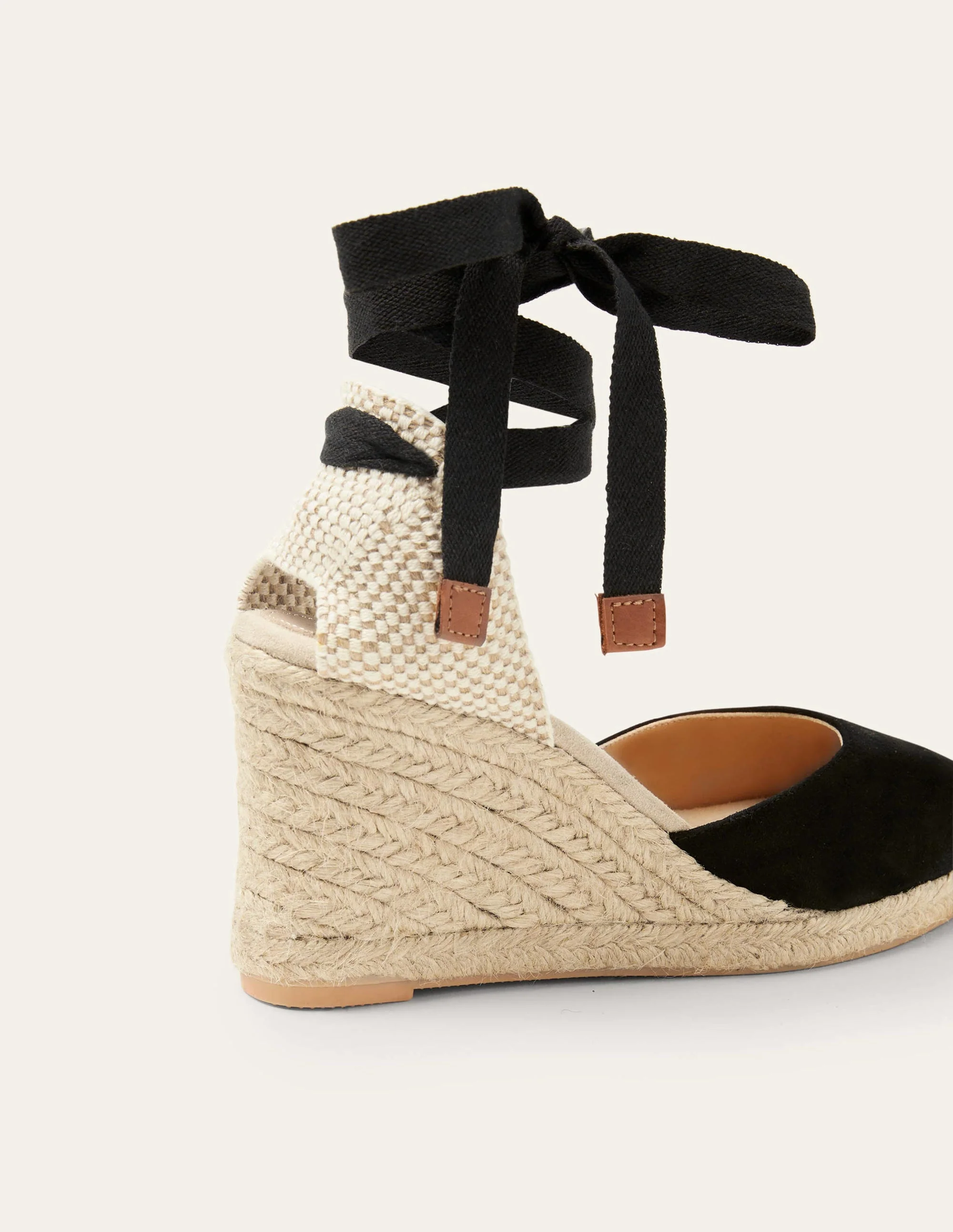 Cassie High Espadrille Wedges-Black - Image 3