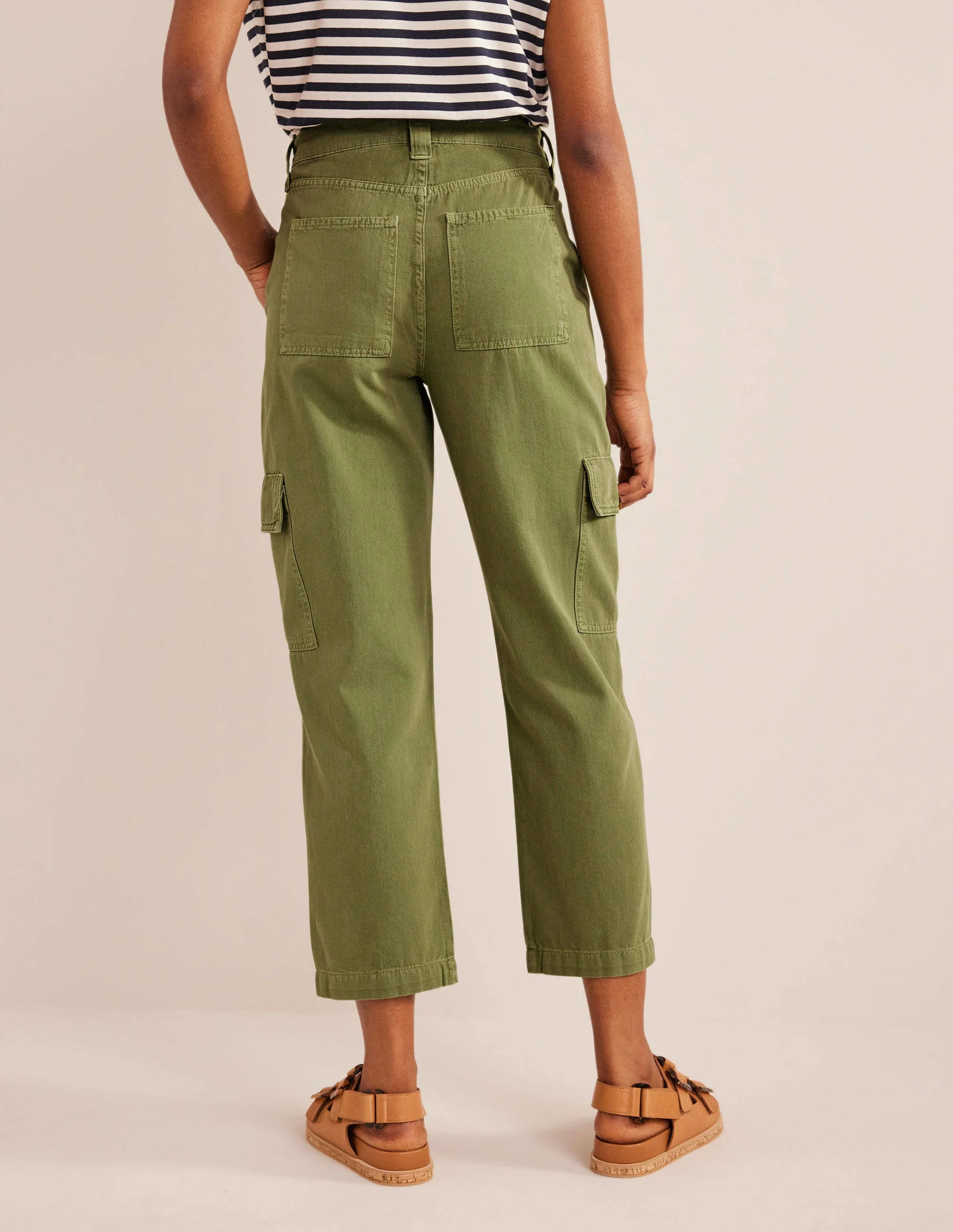 Casual Cargo Pants-Green - Image 4