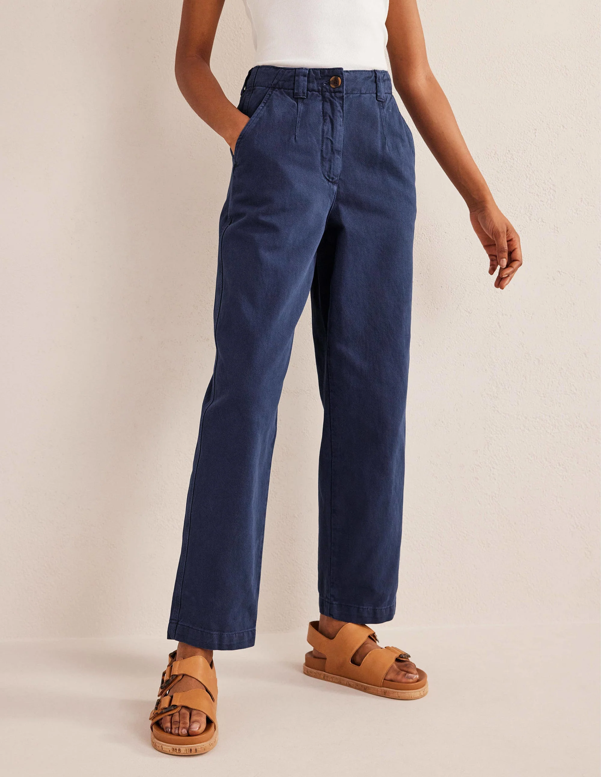 Casual Cotton Pants-Night Blue - Image 4