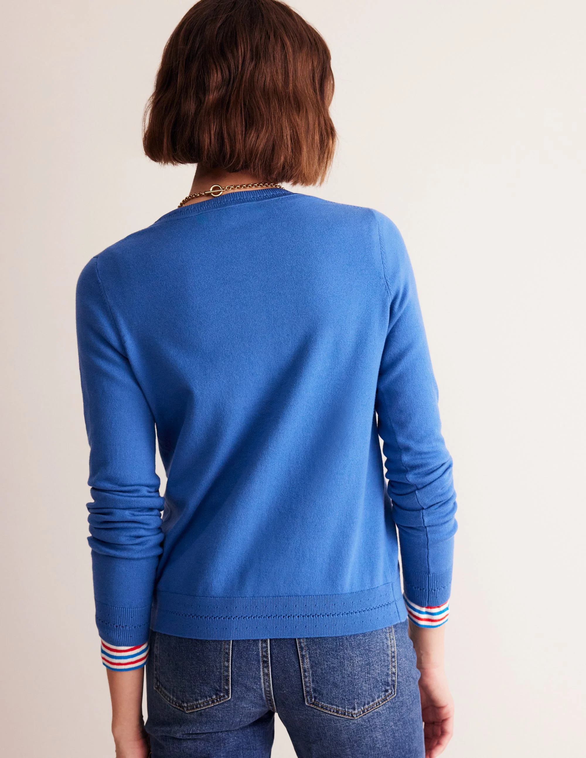 Catriona Cotton Cardigan-Blue Jay - Image 3