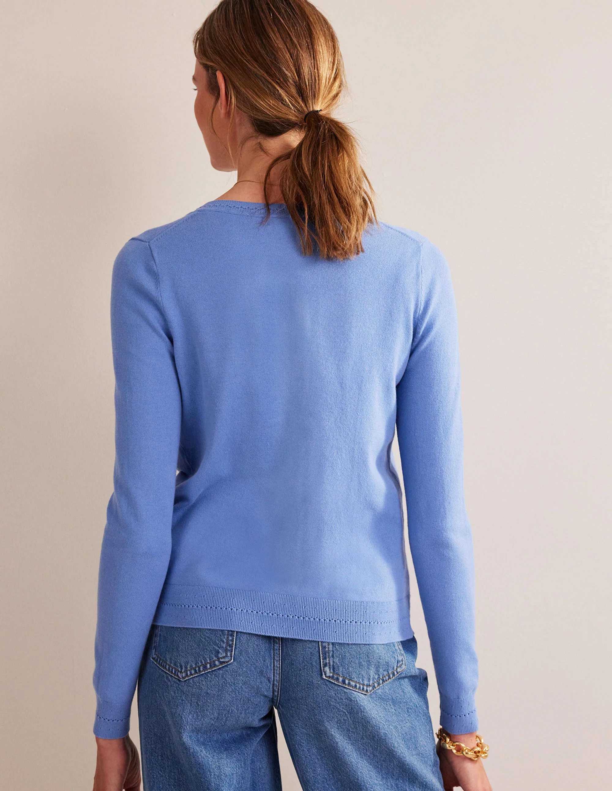 Catriona Cotton Cardigan-Marina - Image 3