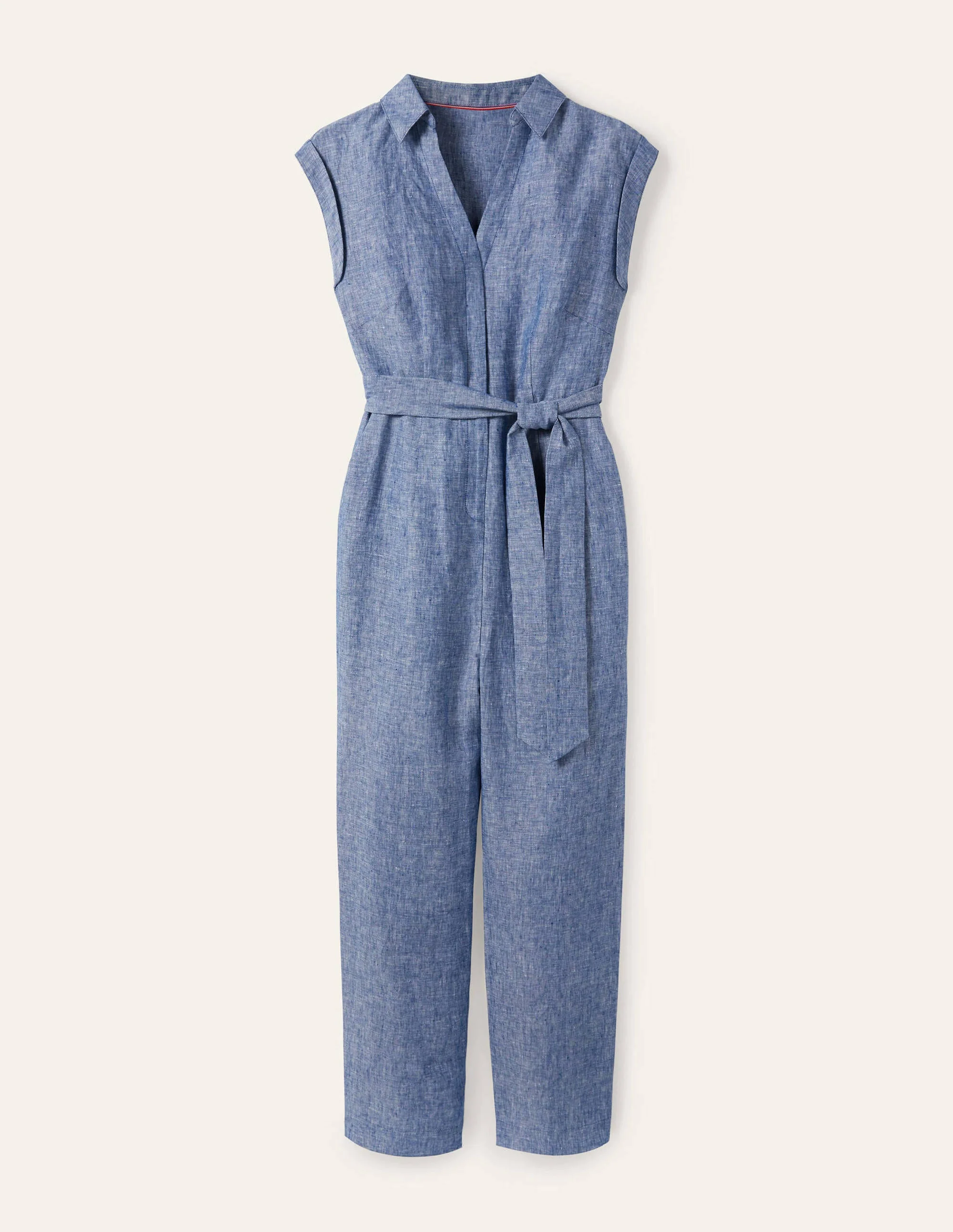 Catriona Linen Jumpsuit-Authentic Blue - Chambray - Image 5