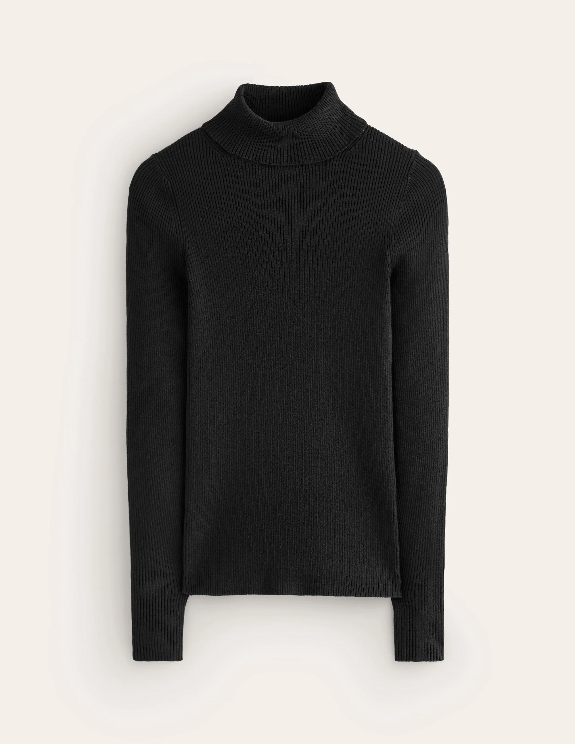 Catriona Roll Neck Jumper-Black - Image 5