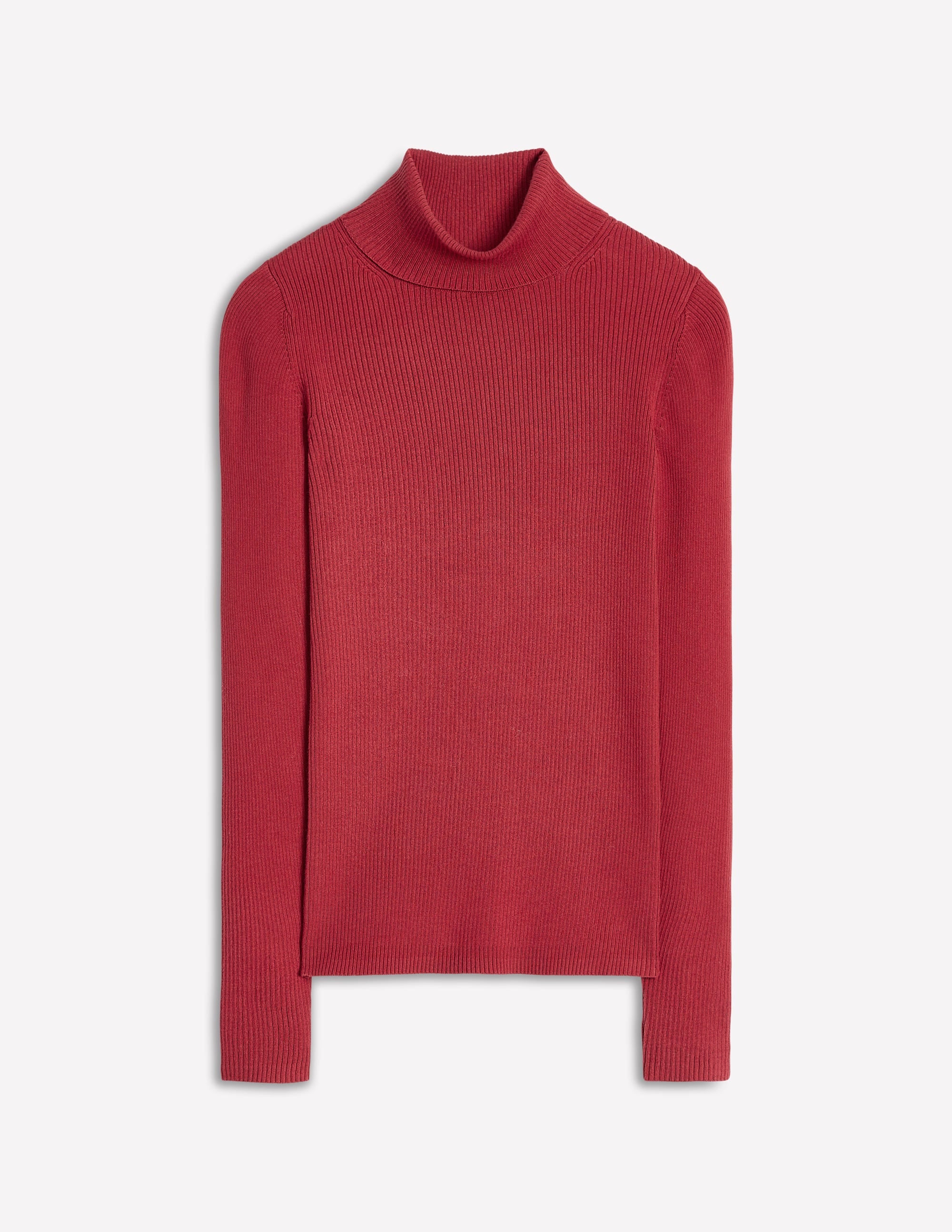 Catriona Roll Neck Jumper-Red Liquorice - Image 6