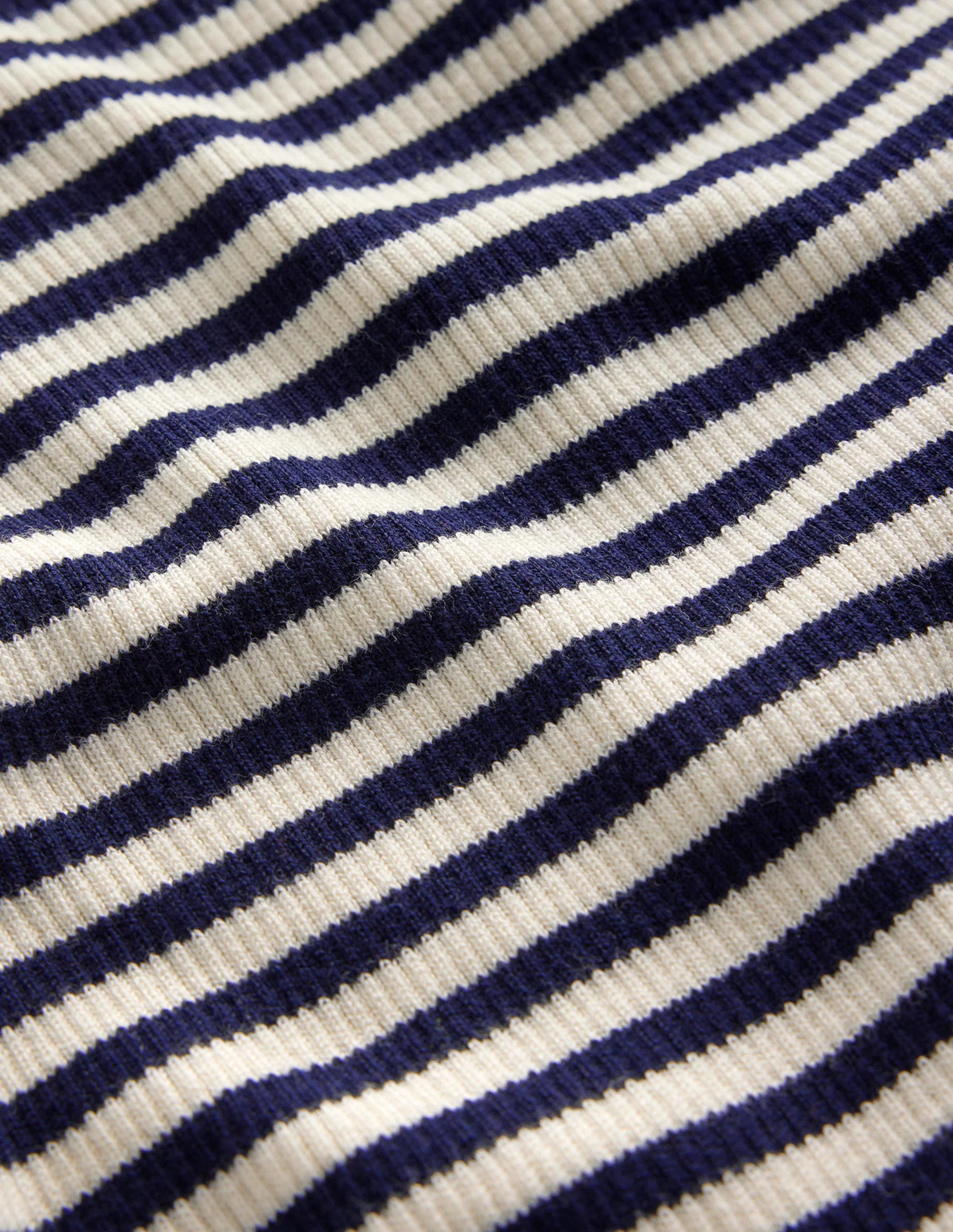 Catriona Roll Neck Sweater-Navy and Ivory - Image 7
