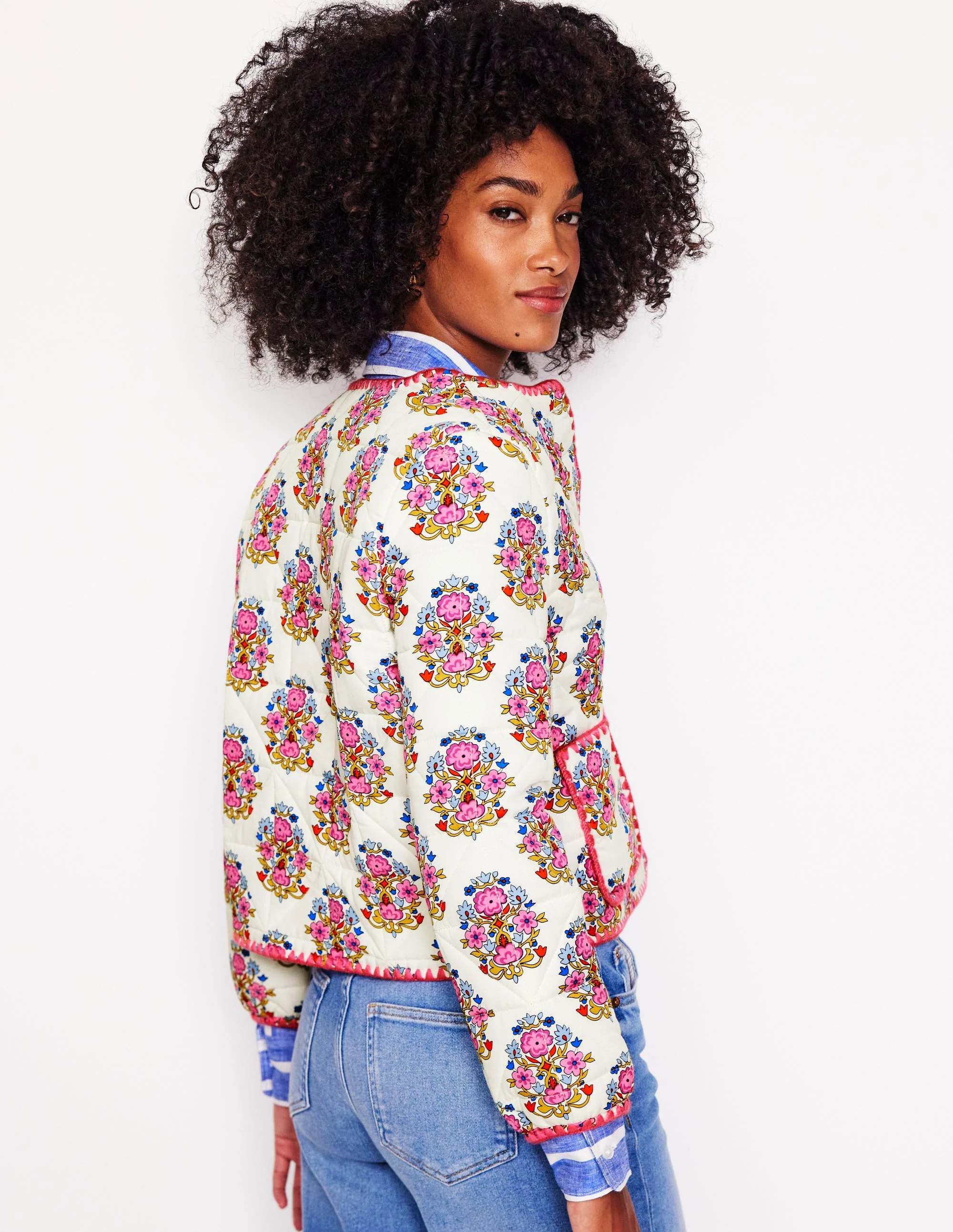 Chelsea Quilted Jacket-Wildflower Stamp - Image 3