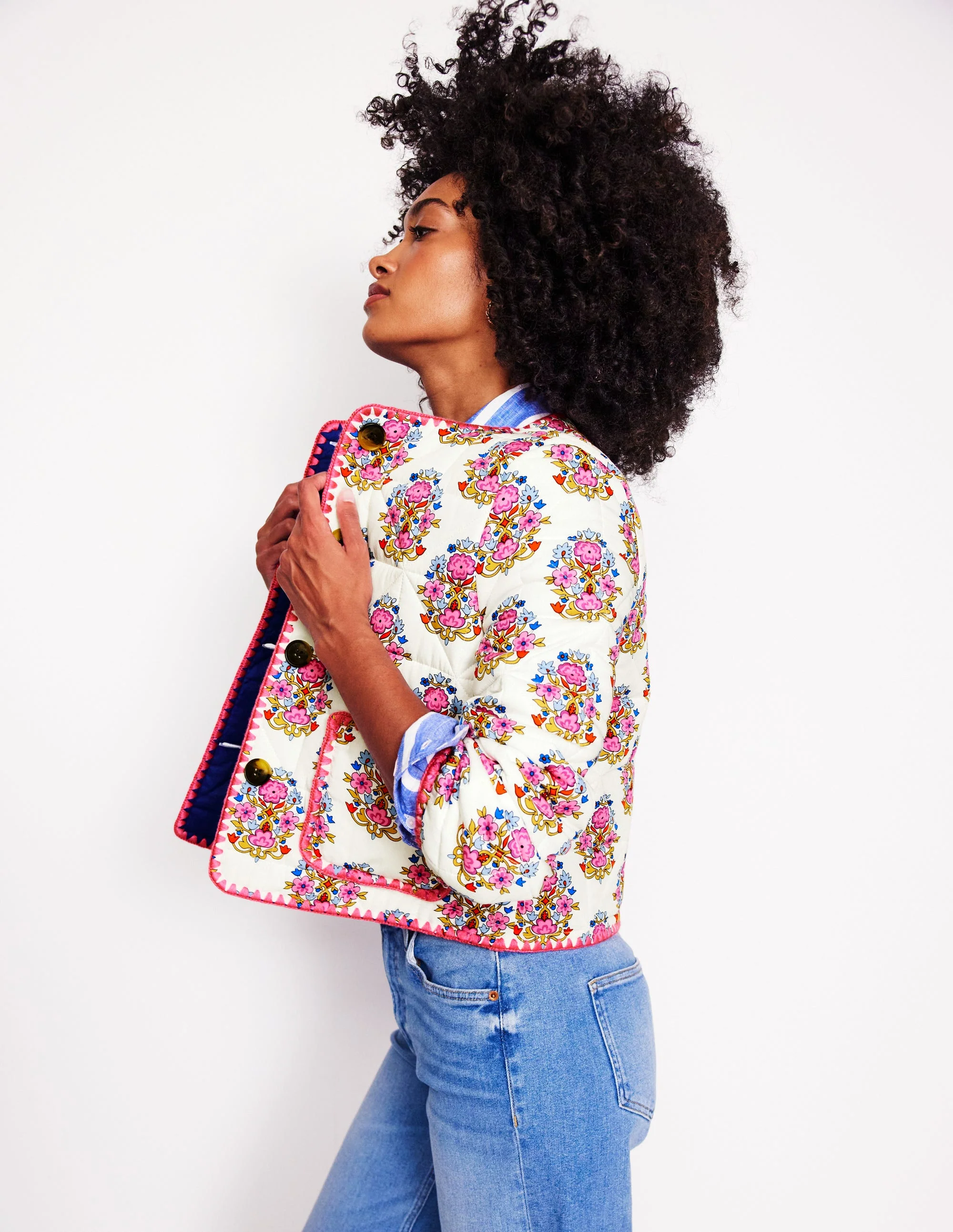 Chelsea Quilted Jacket-Wildflower Stamp - Image 4