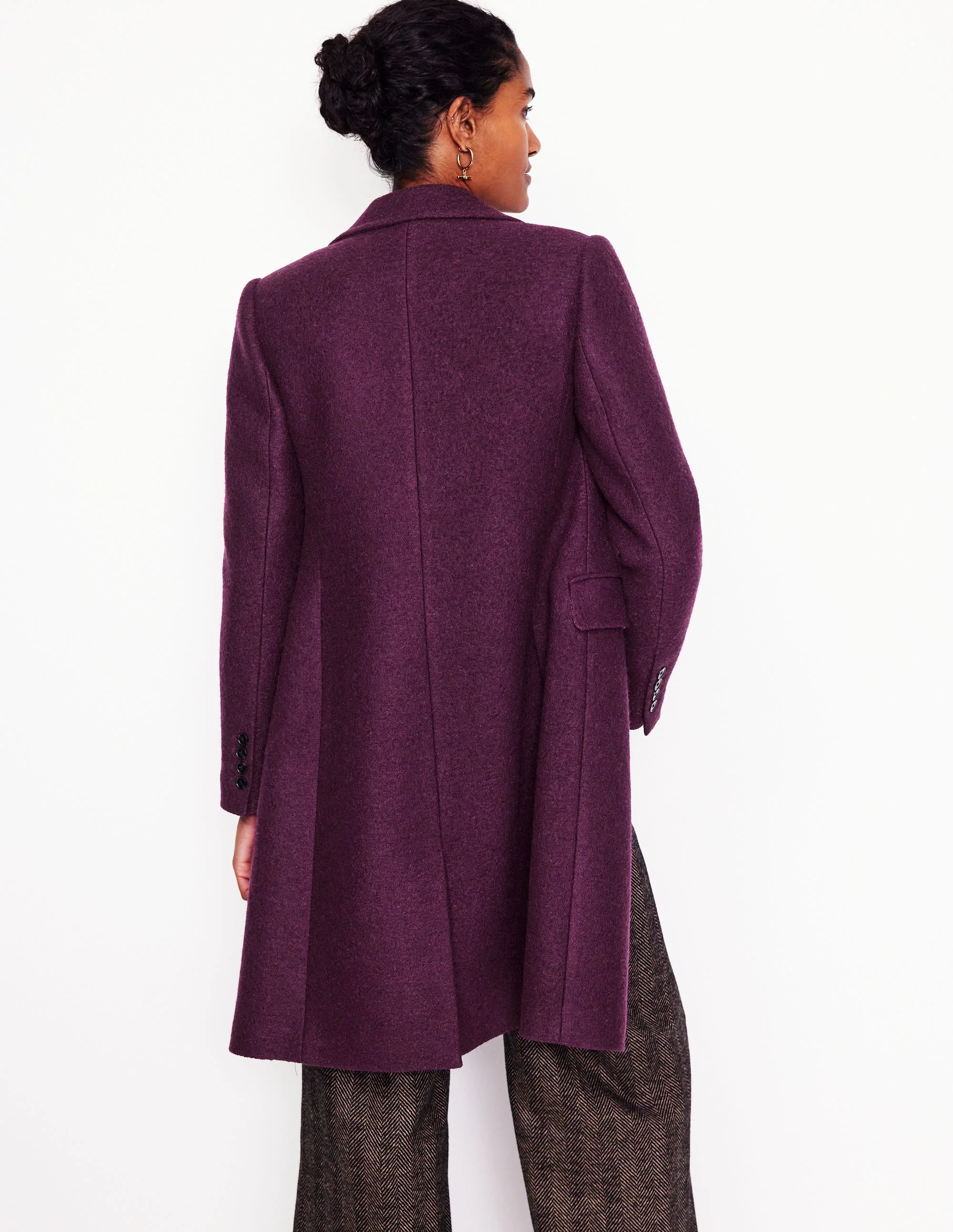 Chichester Textured Coat-Damson - Image 3