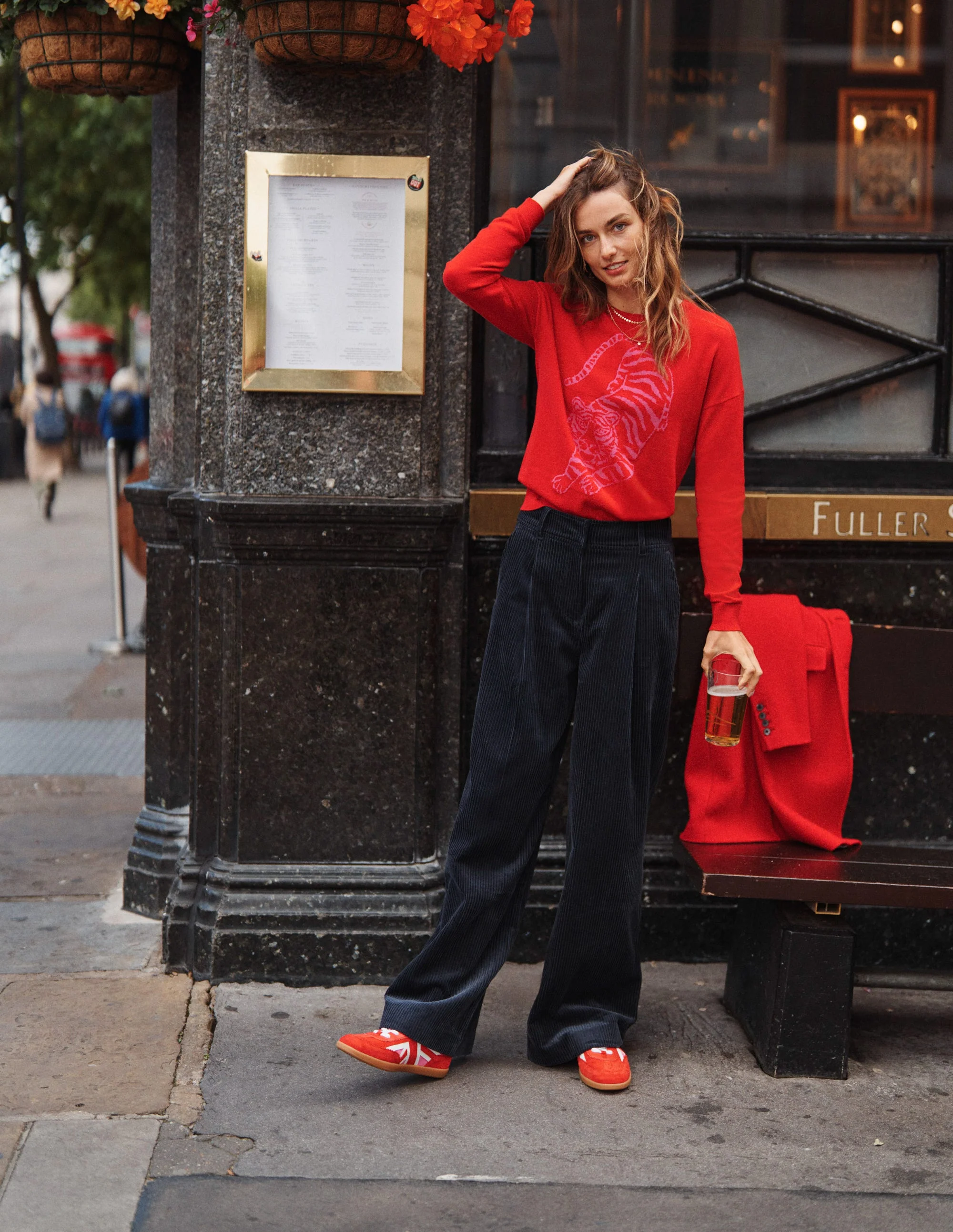Chiswick Cord Pants-Navy - Image 6