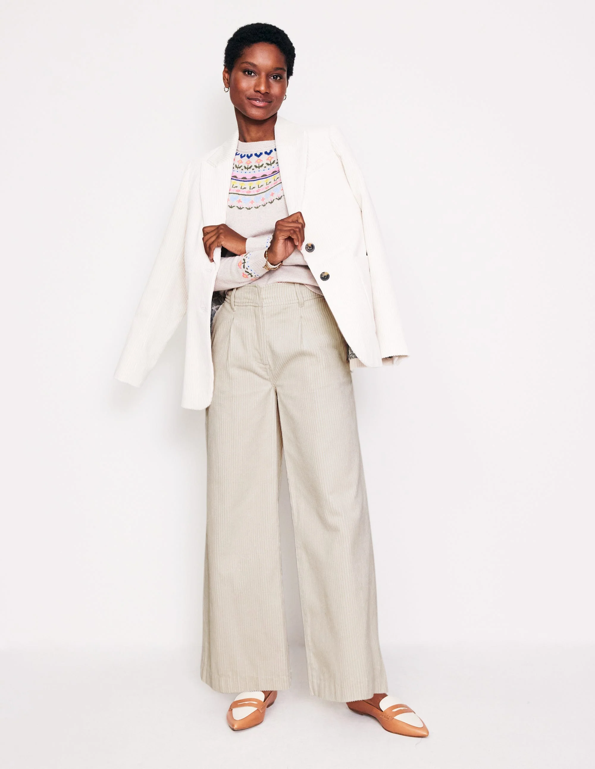 Chiswick Cord Pants-Vanilla - Image 5