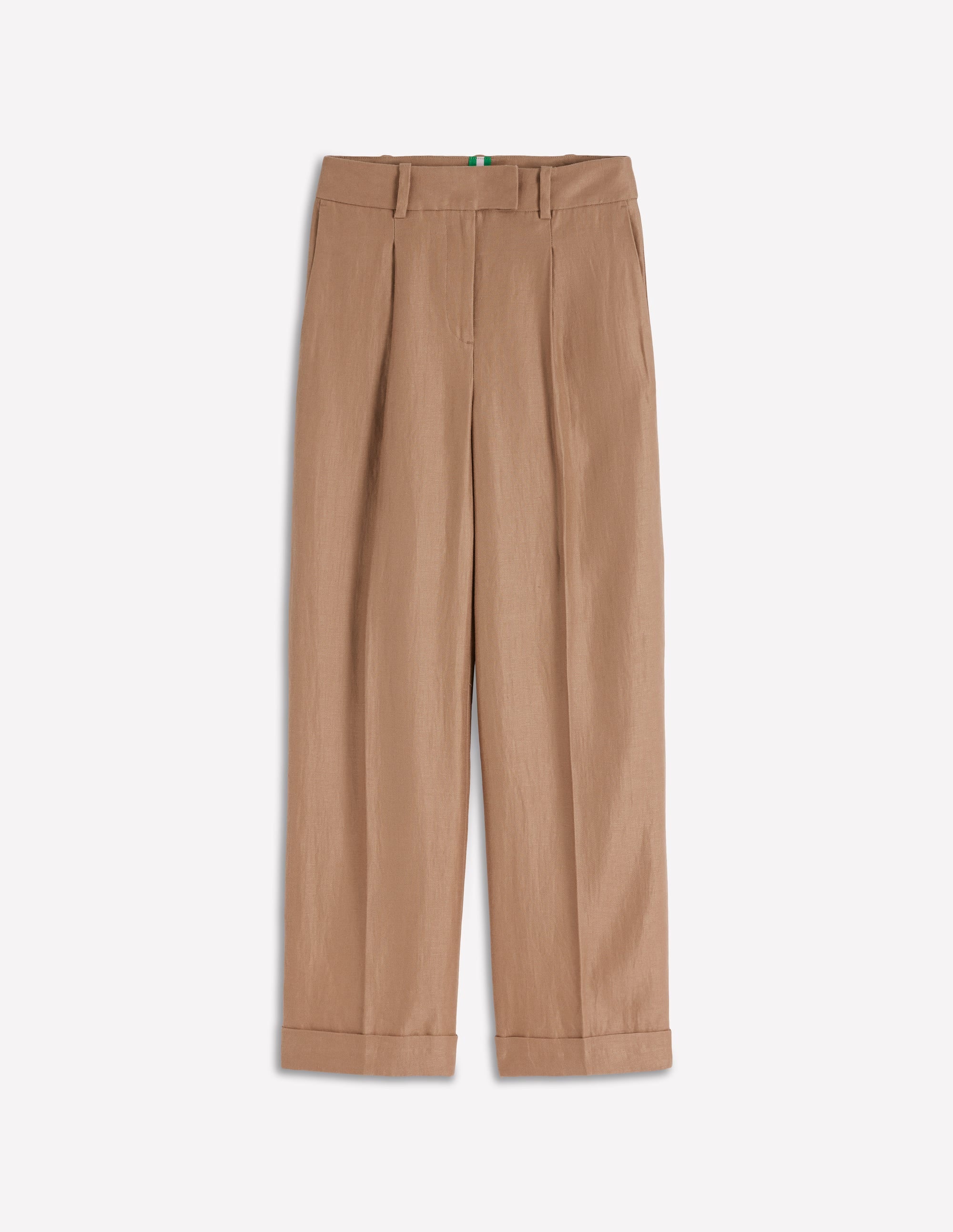 Chiswick Crop Linen Pants-Cappuccino - Image 5