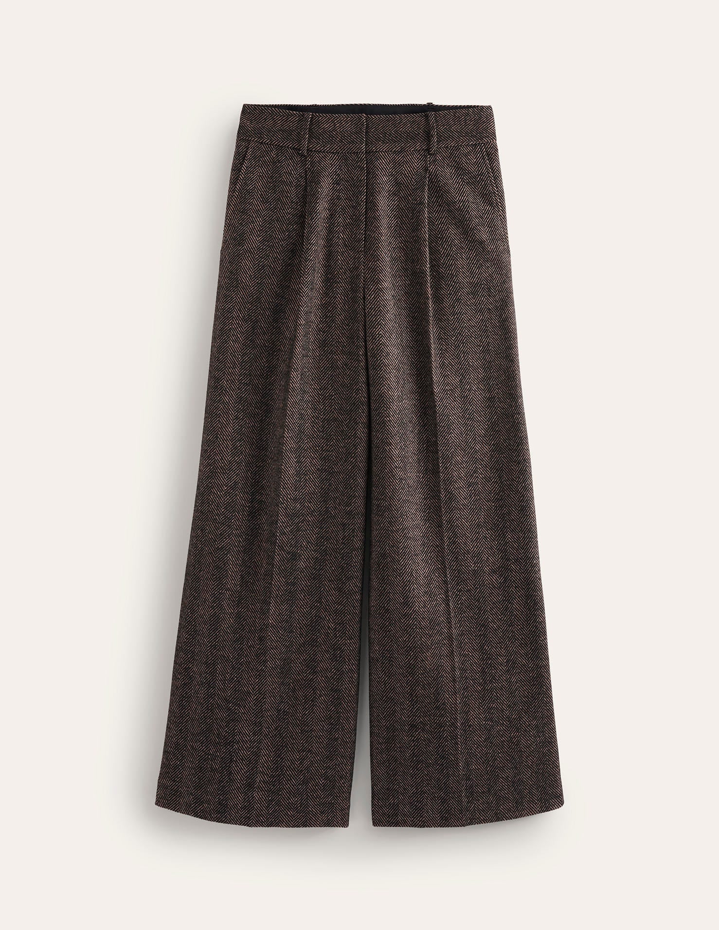 Chiswick Wool Blend Pants-Brown Herringbone - Image 8