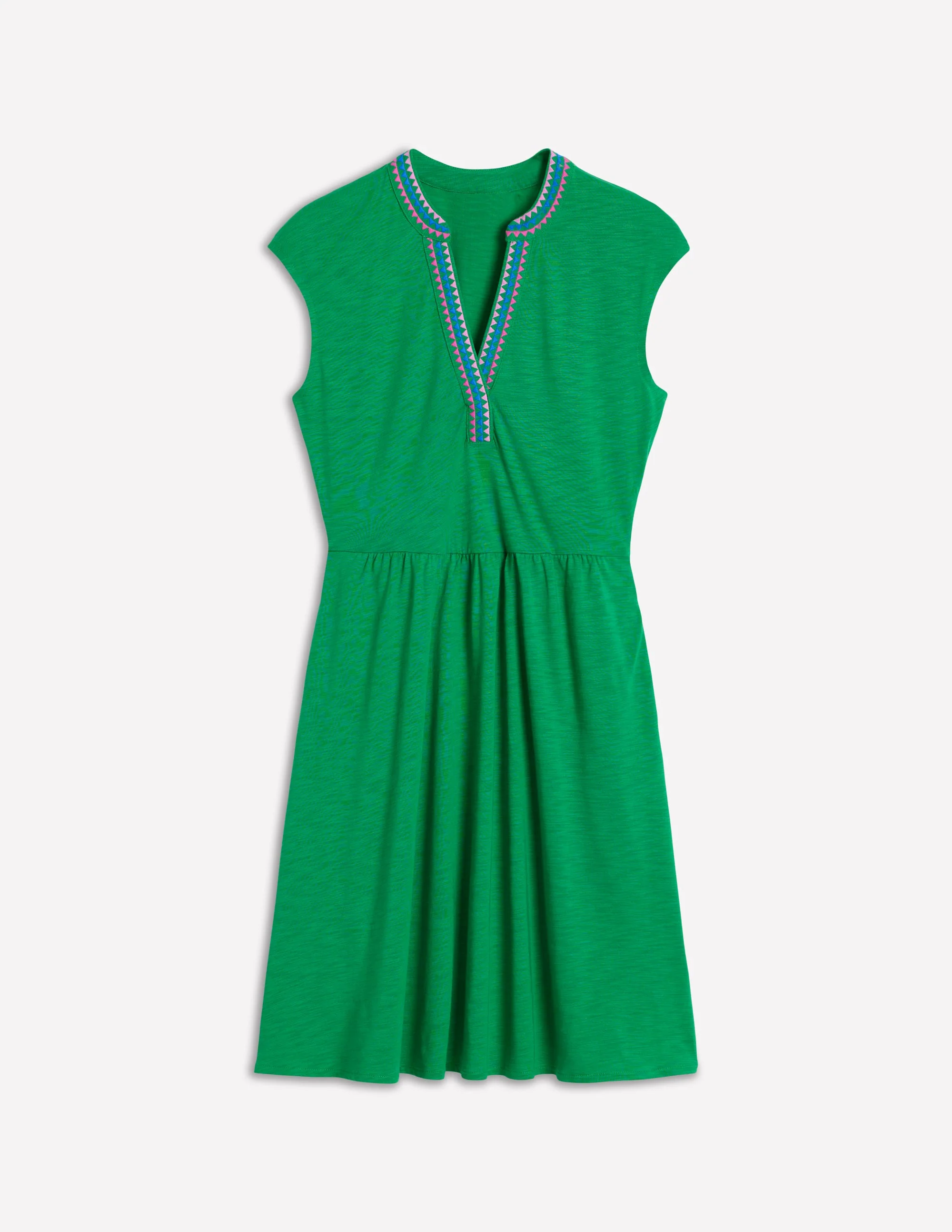 Chloe Embroidered Short Dress-Rich Emerald - Image 5